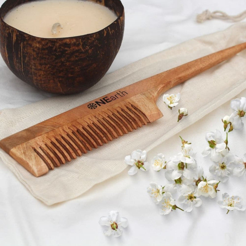 Wooden Neem Comb | Styling Tail Comb | Brown、mySite、camillekostekn