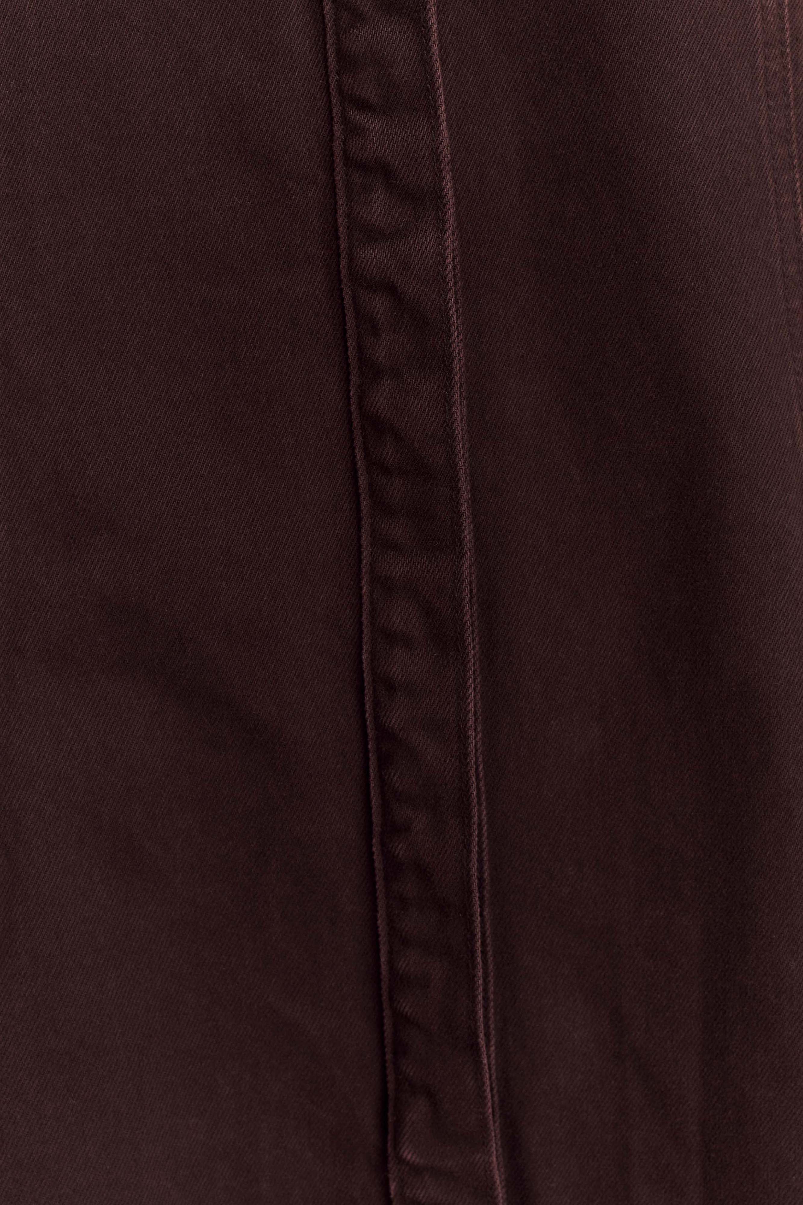 Maya Oversized Denim Shirt - Chocolate、mySite、solidvoid