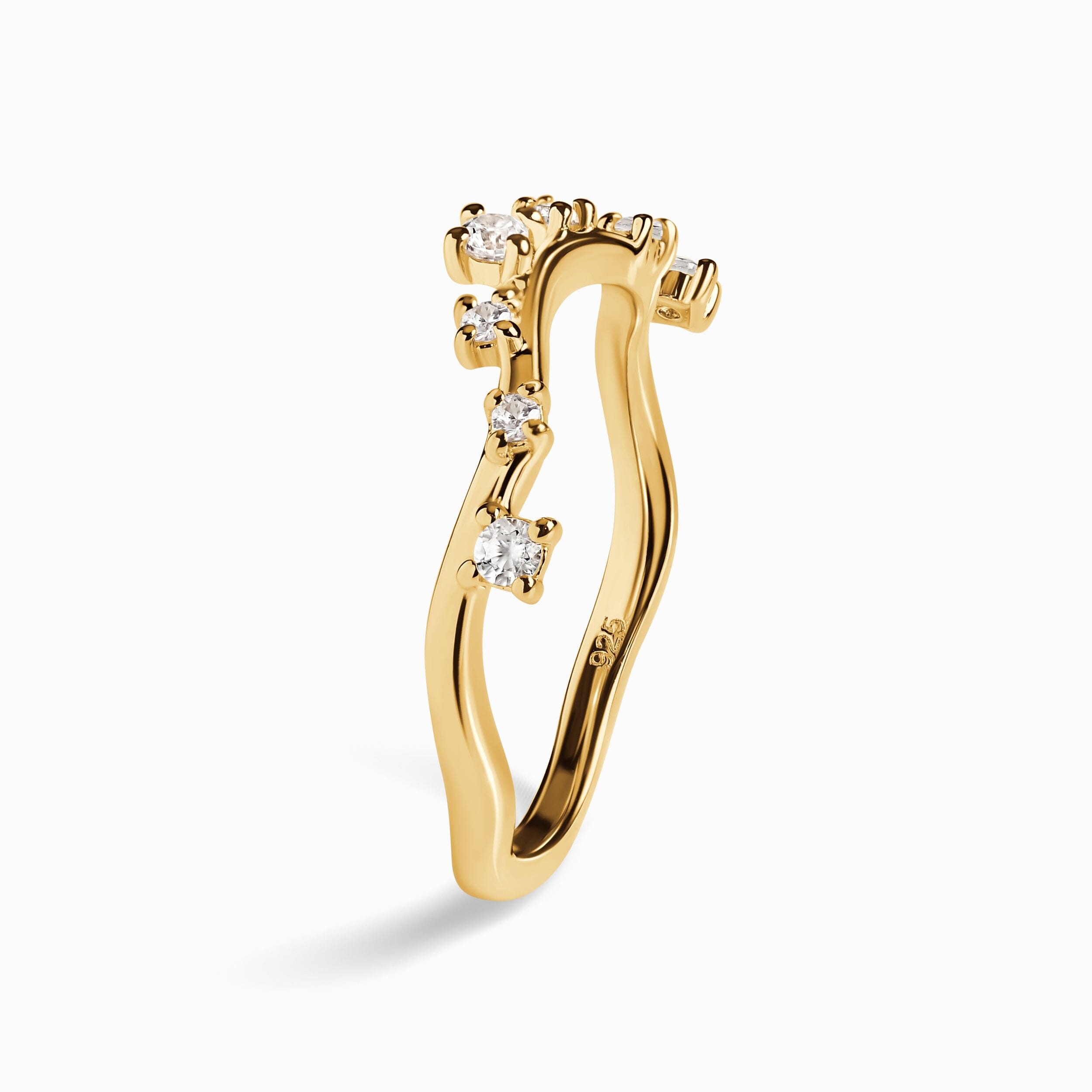 White Zircon Ring - Skyglow Band、mySite、hinf8tx79