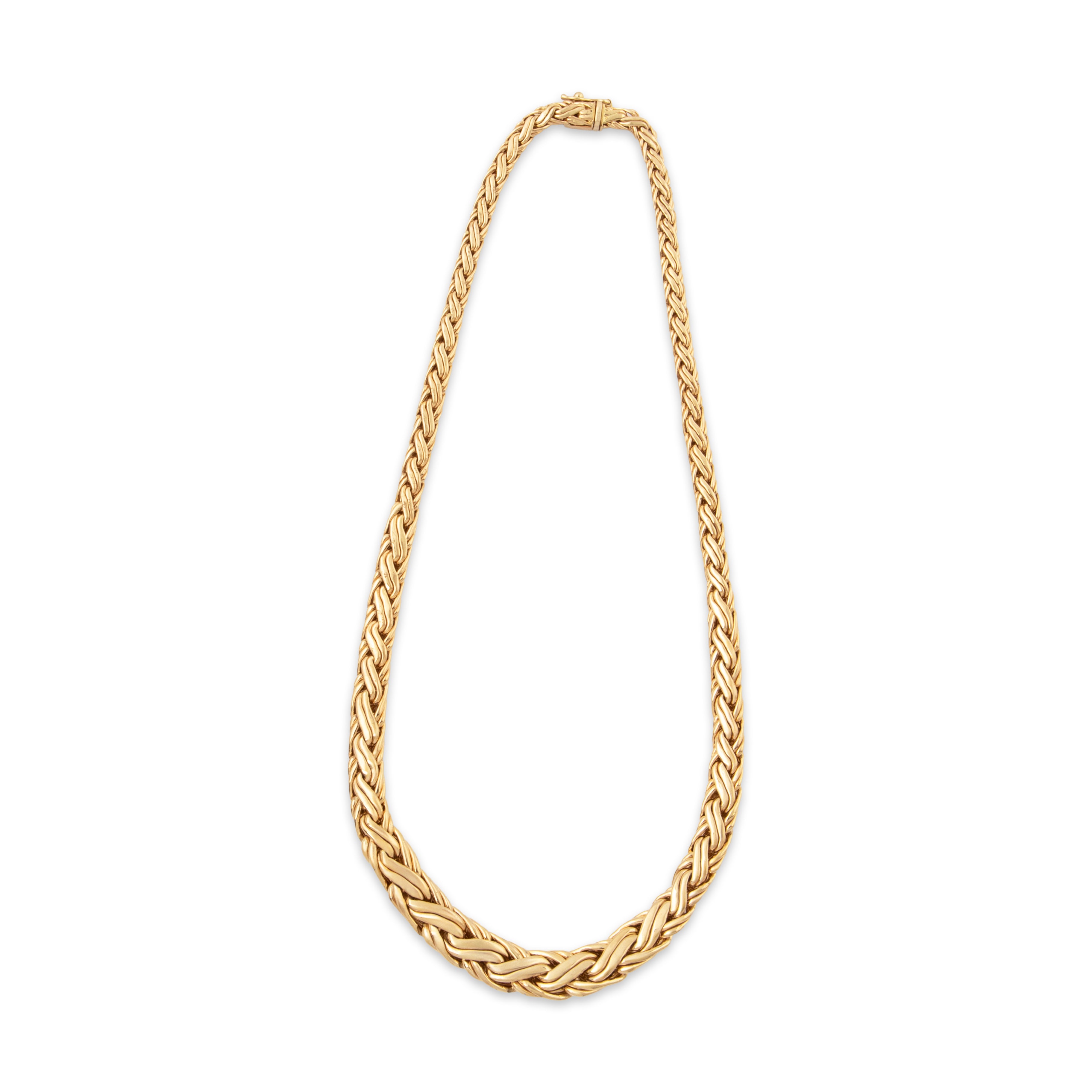 Vintage Tiffany & Co. 14k Yellow Gold Graduating Wheat Chain Necklace 16、mySite、hinf8tx79