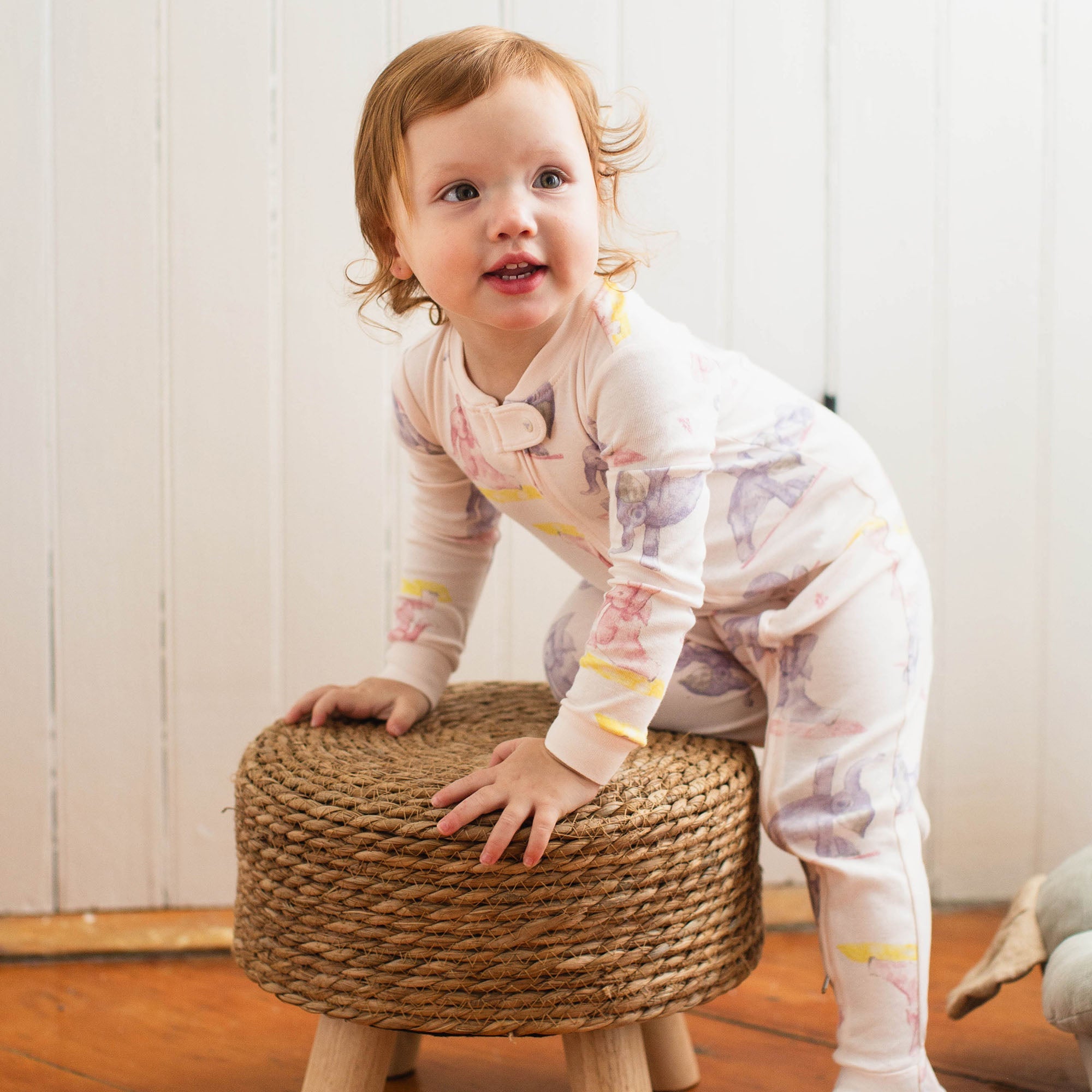 Yogi Elephants Organic Two-Piece Pajamas、mySite、g9winljtr