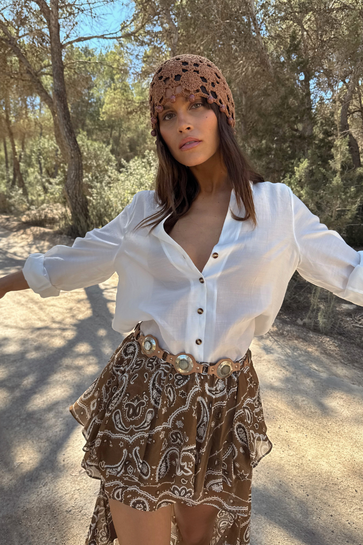 Brown Bandana Cassie Skirt、mySite、solidvoid