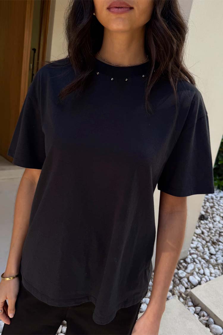 Black Studded T-Shirt、mySite、solidvoid