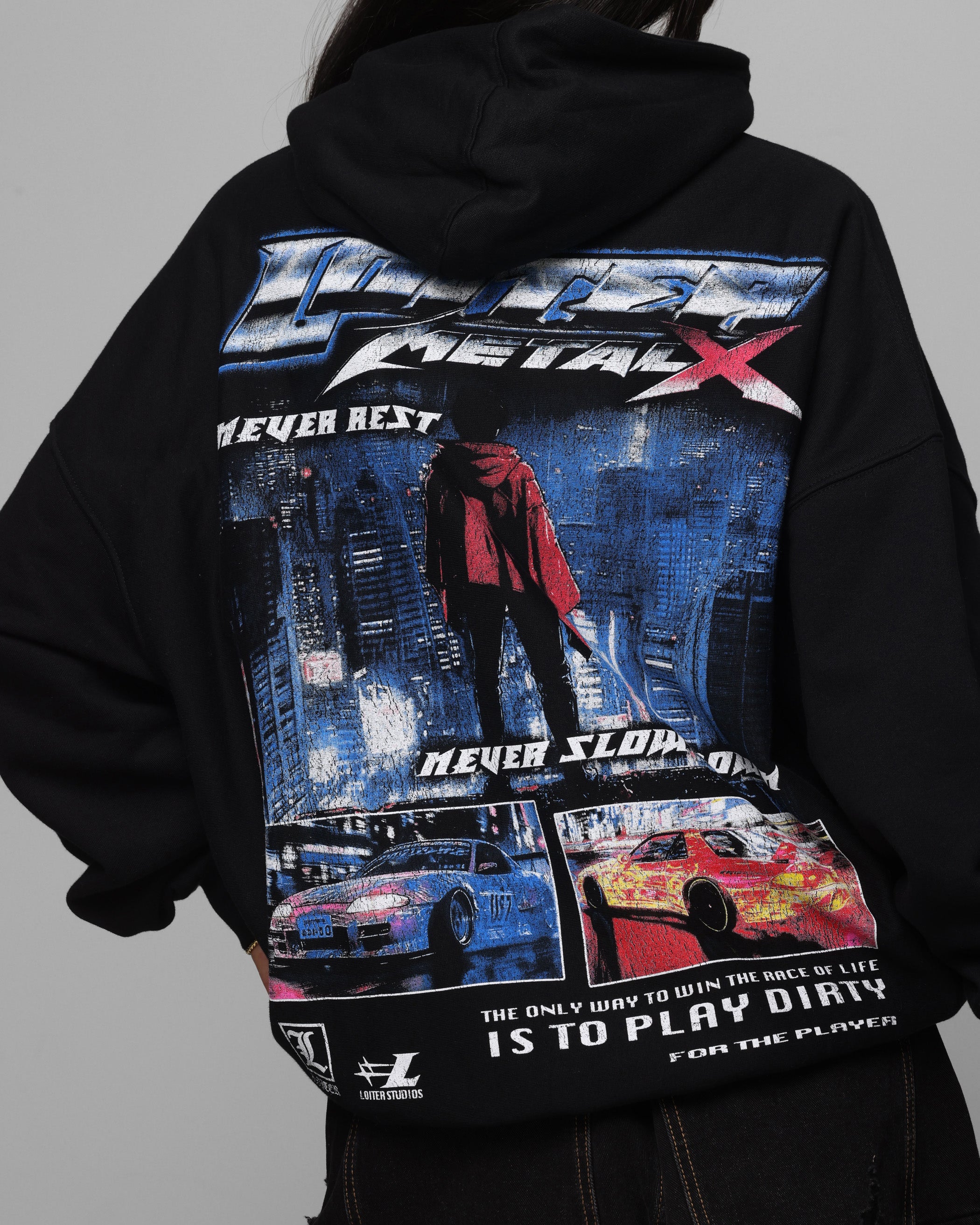 Loiter Speed Vintage Hoodie Black、mySite、zt4zffjzw