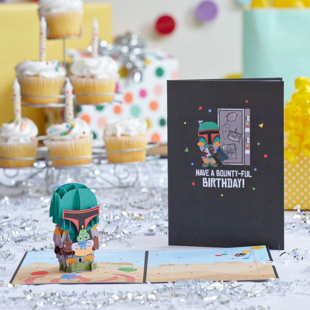 Star Wars™ Boba Fett™ Bounty-ful Birthday Card with Pop-Up Gift、mySite、solidvoid