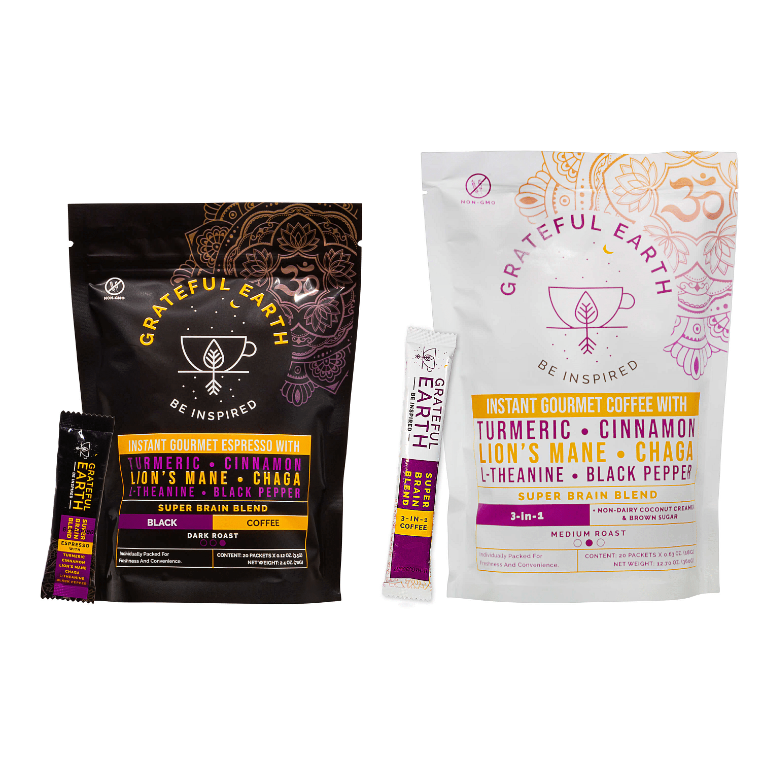 MIX BUNDLE | Two Super Brain Coffees | 3-in-1 Medium & Dark Roast | 6 Nootropics、mySite、gigharbornorthrealestate