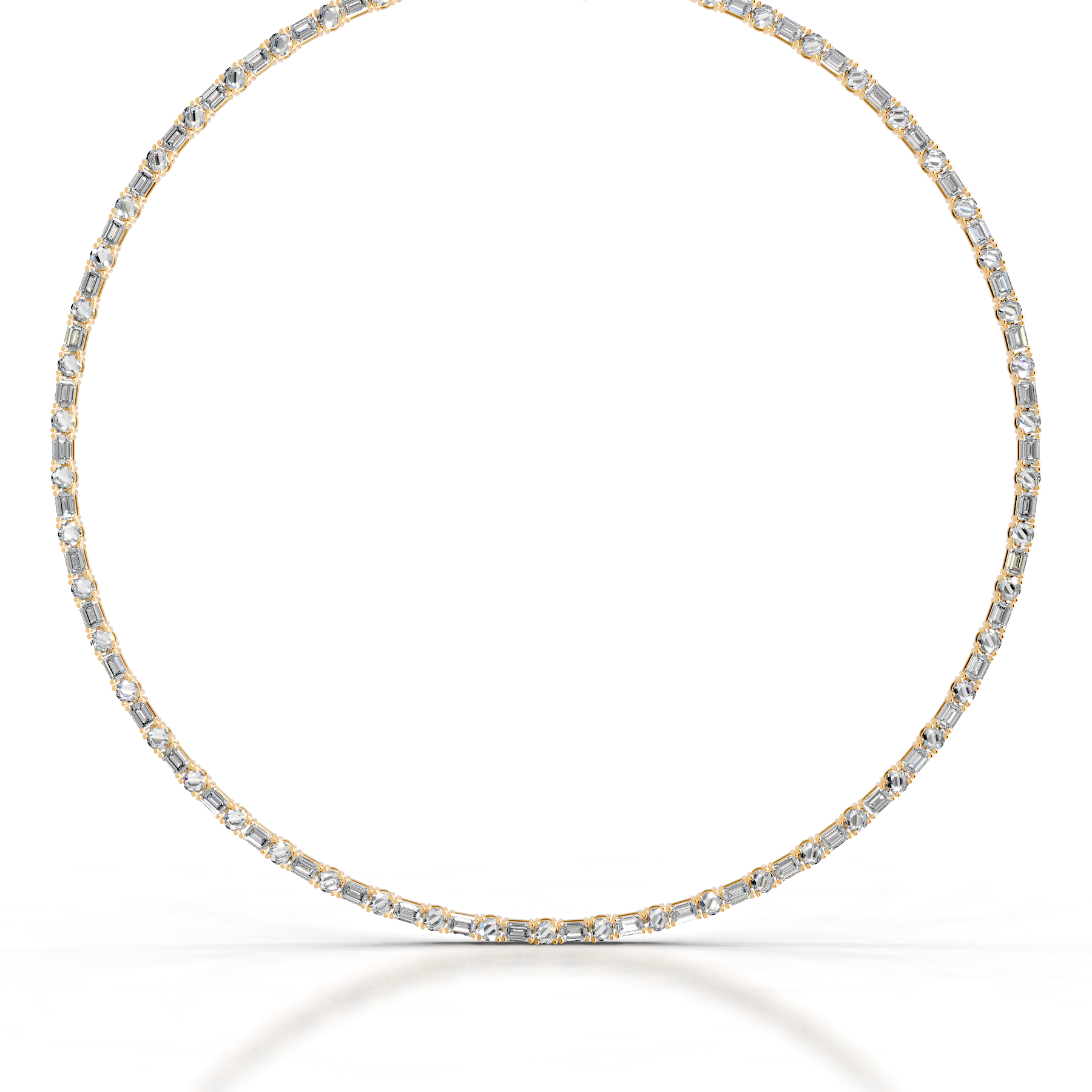 Isadora Lab Grown Diamond Tennis Collier (15 Carat) -18K Yellow Gold、mySite、hinf8tx79