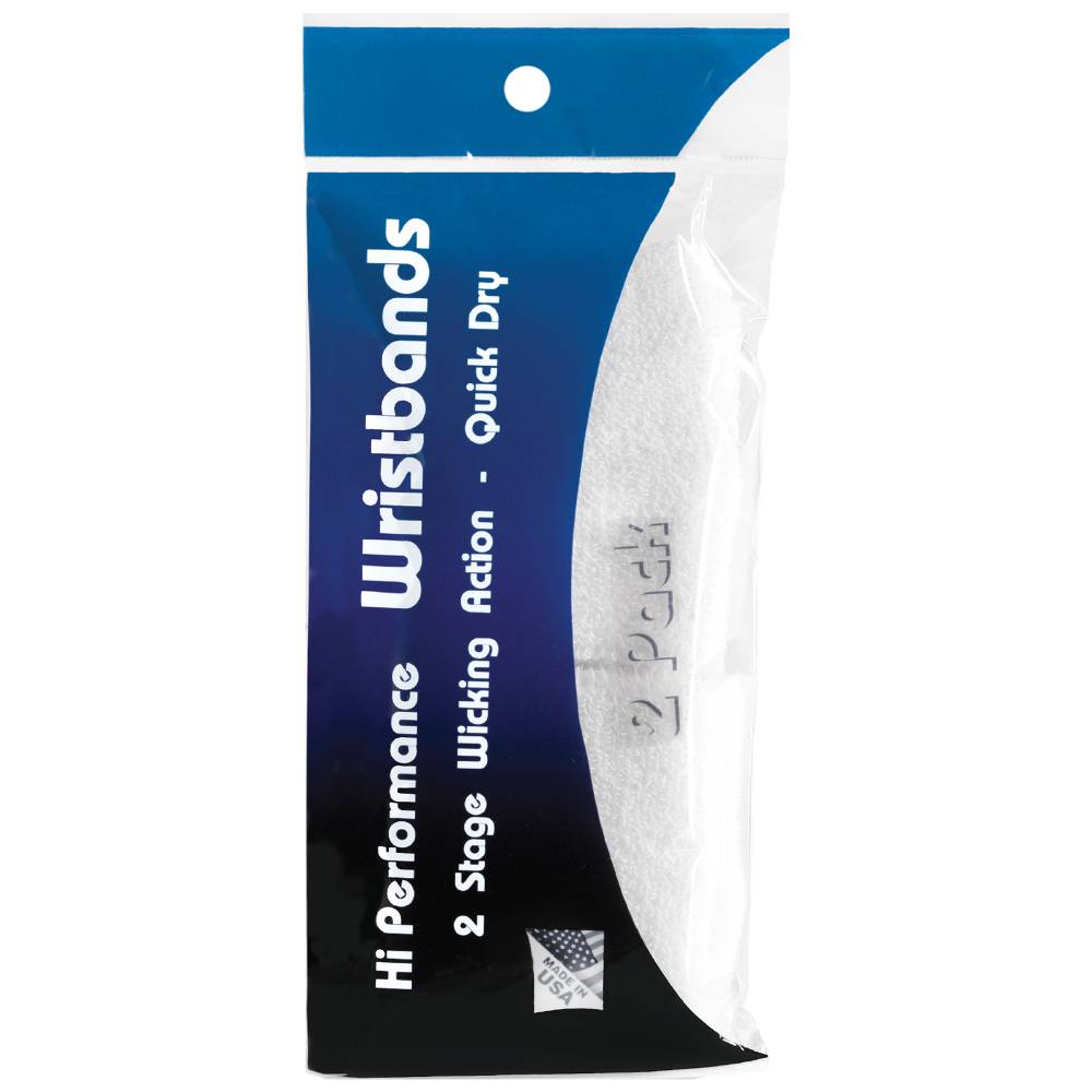 Tourna Hi Performance Wristband (2 pairs, White)