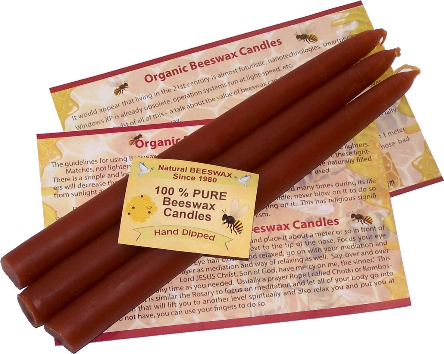Holy Land Market 100% Beeswax 7-Hour Candles Organic Hand Made, 3/4 Inch Diameter Tappers、mySite、topwebapps