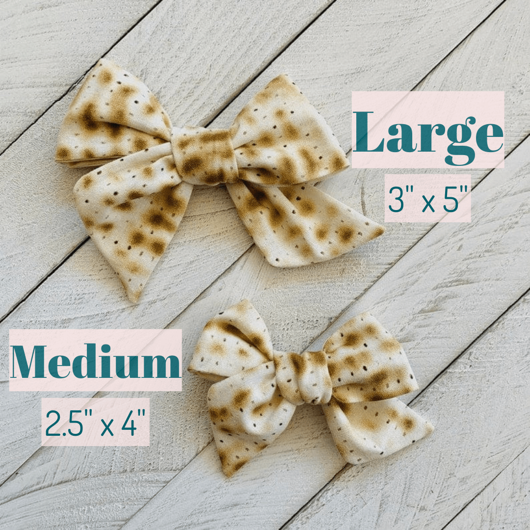 Matzah Bow Hairclip - (Choice of Size)、mySite、topwebapps