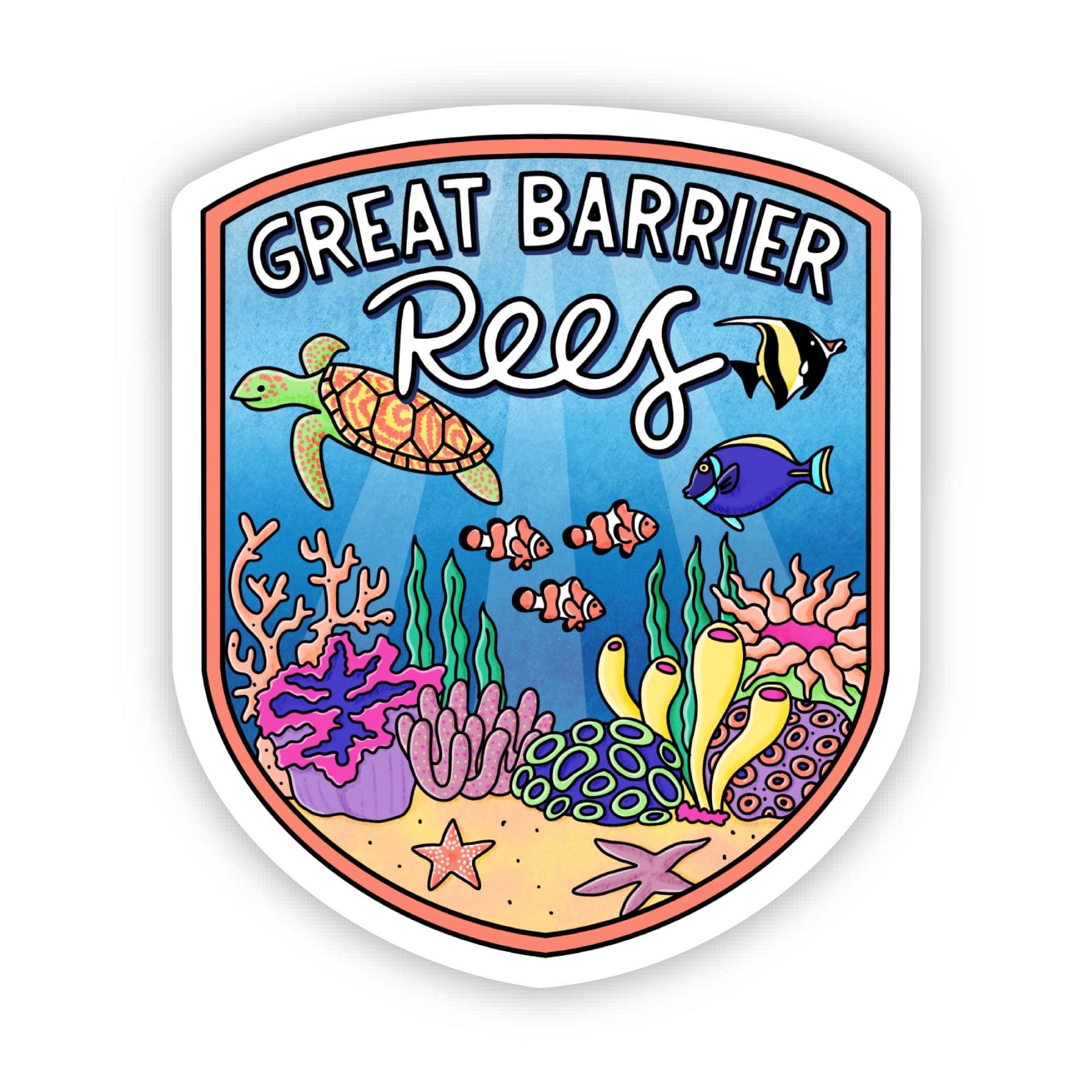  Great Barrier Reef Sticker、mySite、elrpsem3k