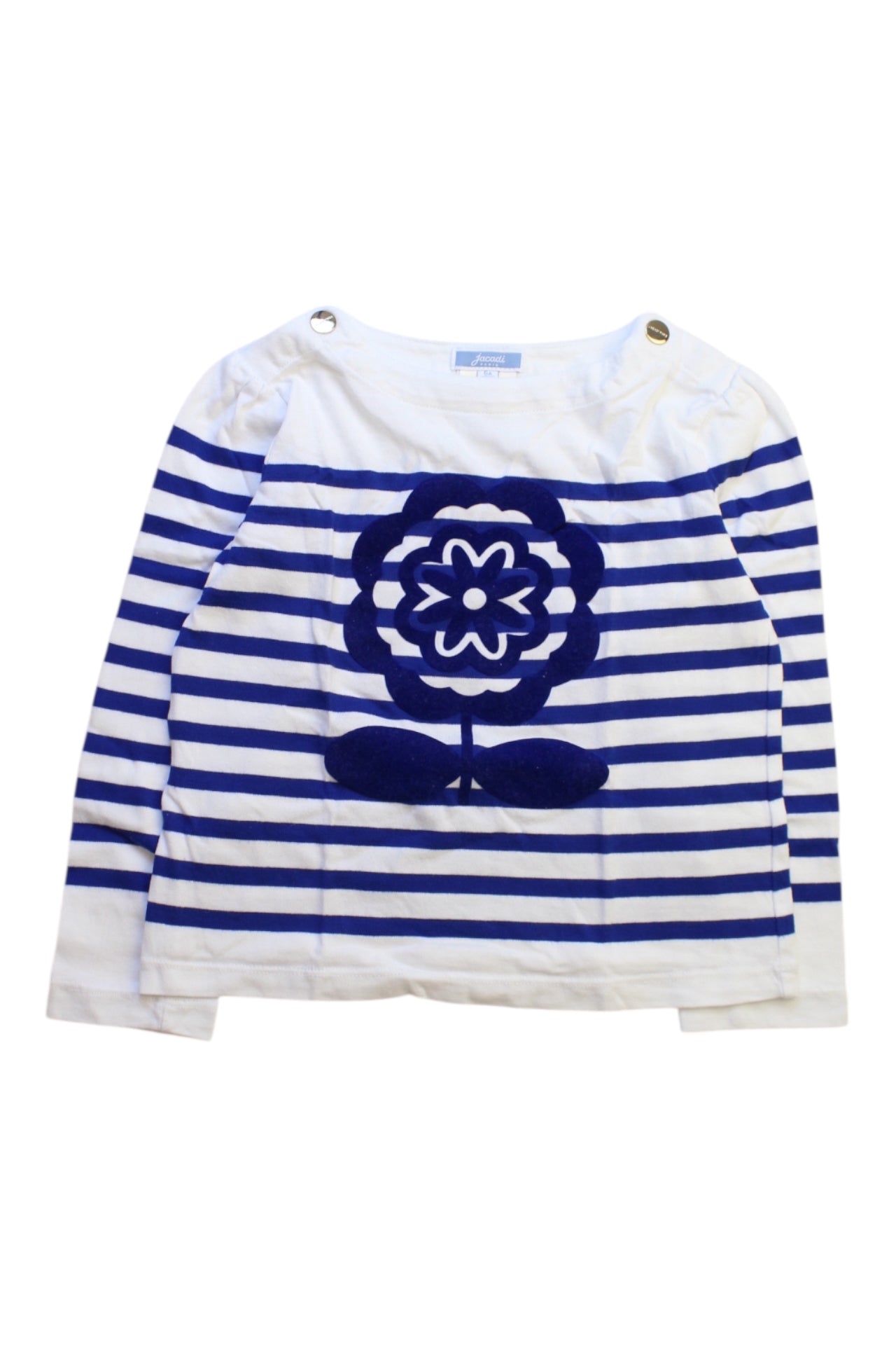 Jacadi Striped Flower Long Sleeve Top 6T、mySite、g9winljtr