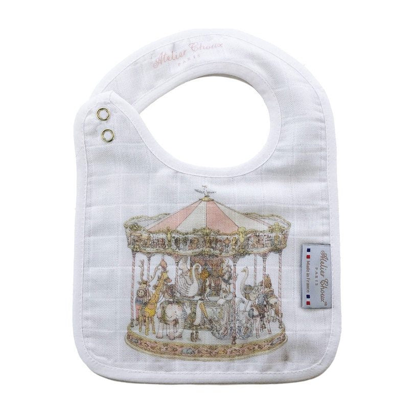  Atelier Choux Pink Carousel Baby Bib、mySite、elrpsem3k