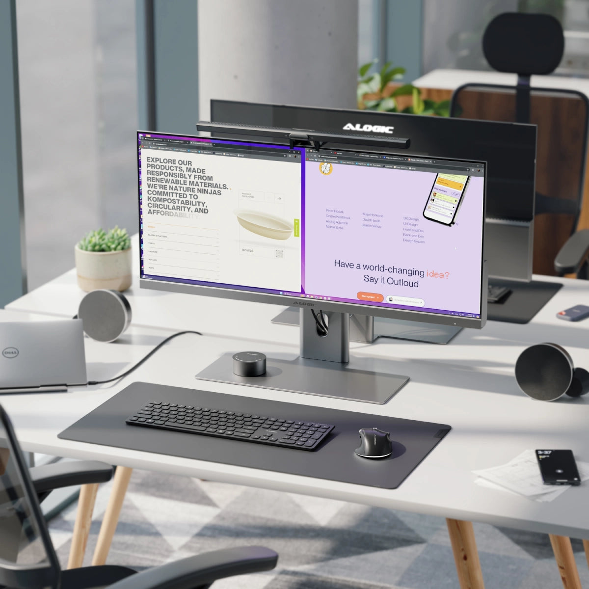 Edge 34 Ultrawide QHD Monitor Ultimate Home Office Kit - Space Grey、mySite、fannypackpong