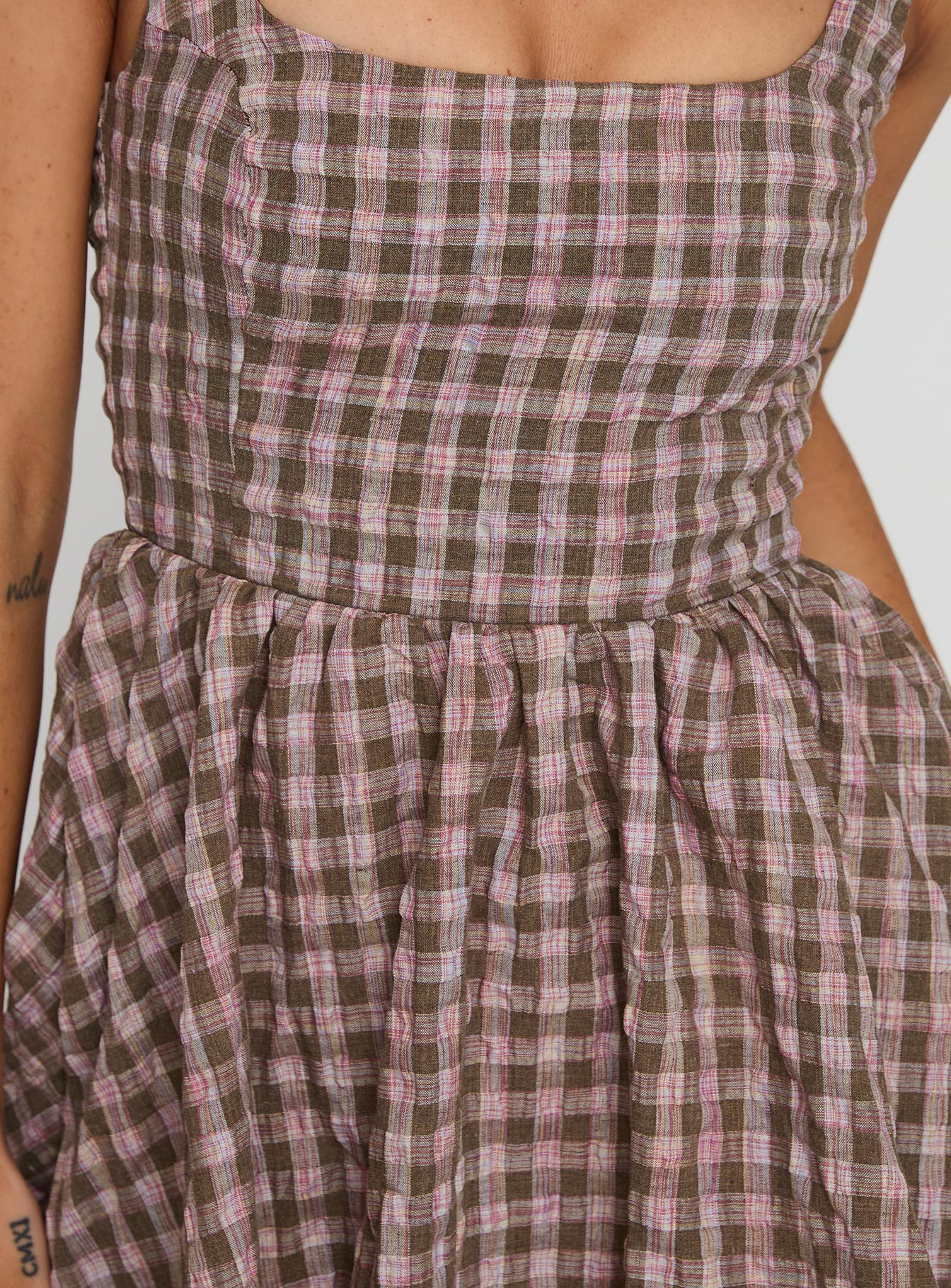 Cartmel Mini Dress Brown / Pink、mySite、solidvoid