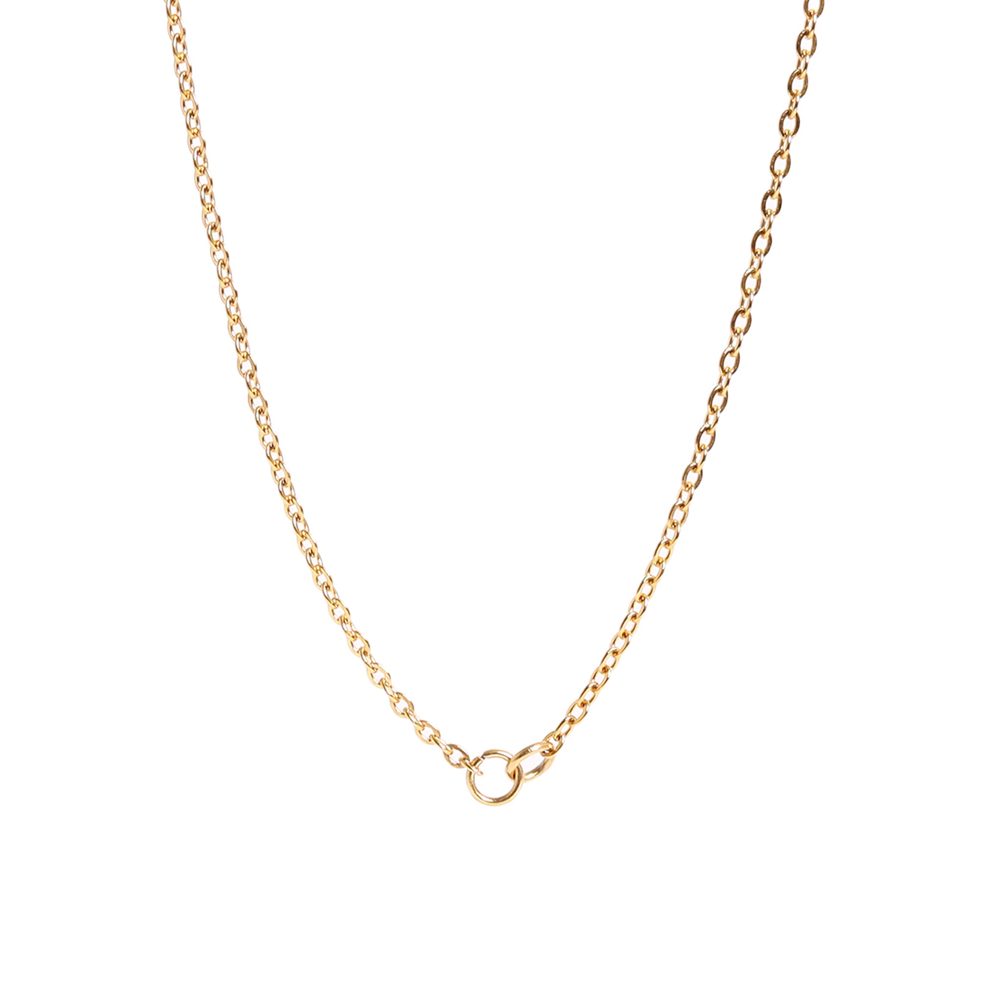 18K Gold PVD Stainless Steel Loop Connector Chain Necklace / CHN9964、mySite、dreamappss