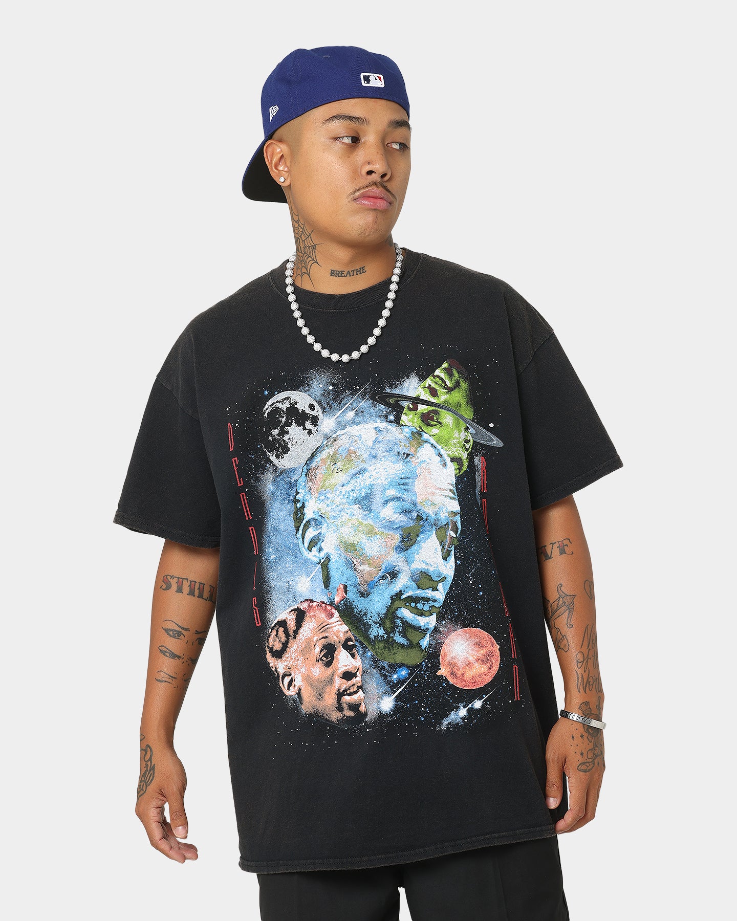 Rodman Brand Astro Head Vintage T-Shirt Black Wash、mySite、zt4zffjzw