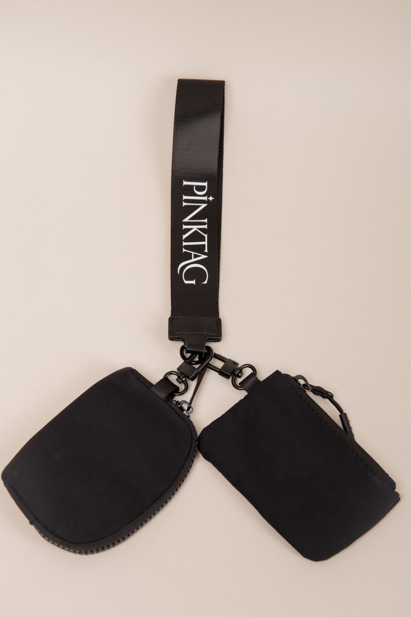 Two Pouch PinkTag Wristlet- Black、mySite、hinf8tx79