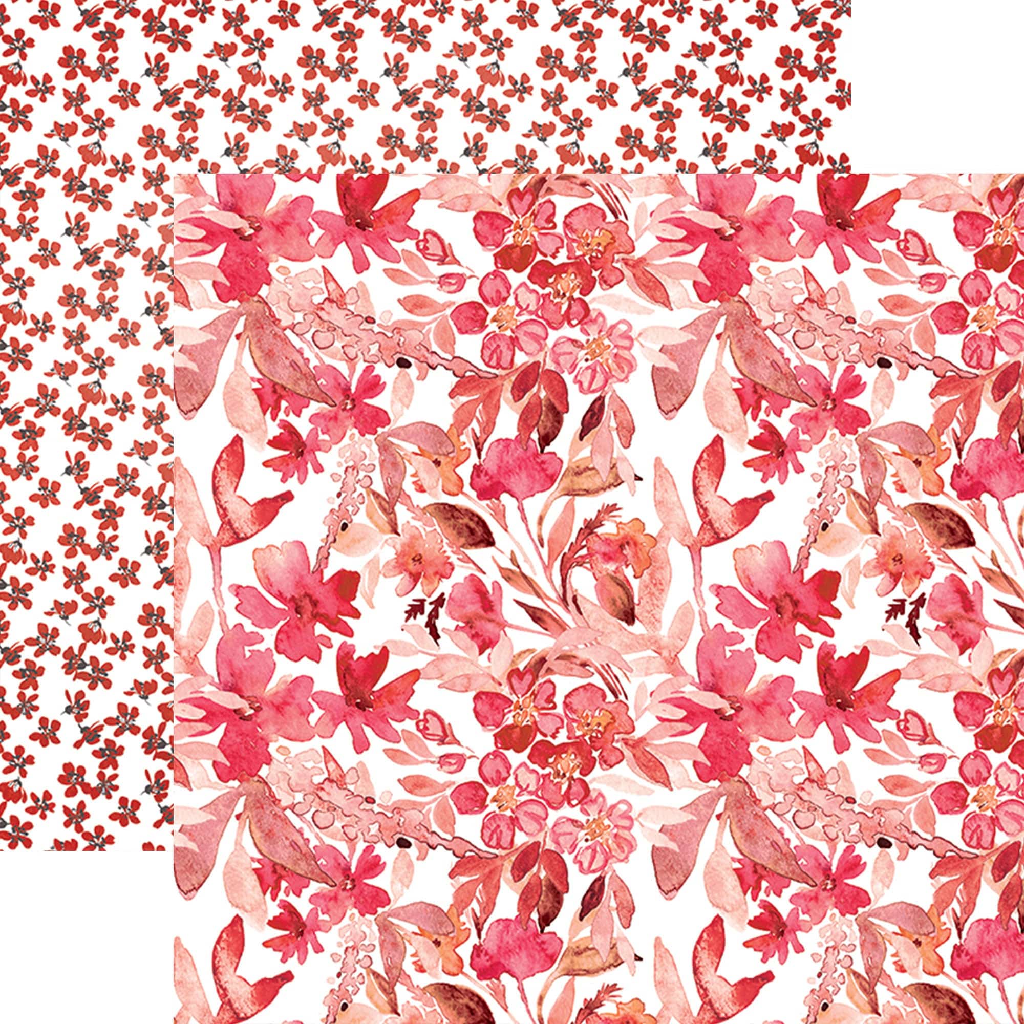  WARM FLORAL COLORWAYS PATTERN 12 X12 SCRAPBOOK PAPER SET、mySite、ghnorth