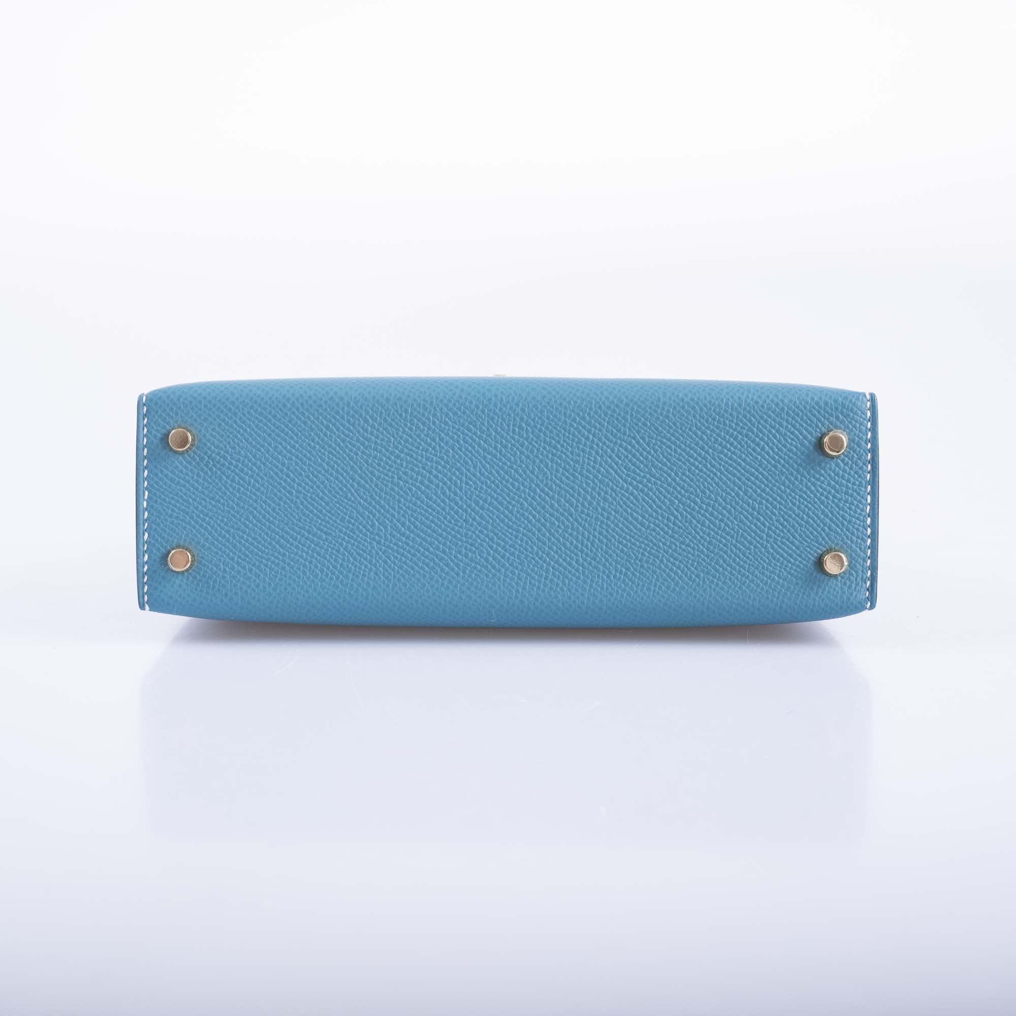 Hermès Kelly 20 Mini II Sellier Blue Jean Epsom Palladium Hardware、mySite、garminoutage.com