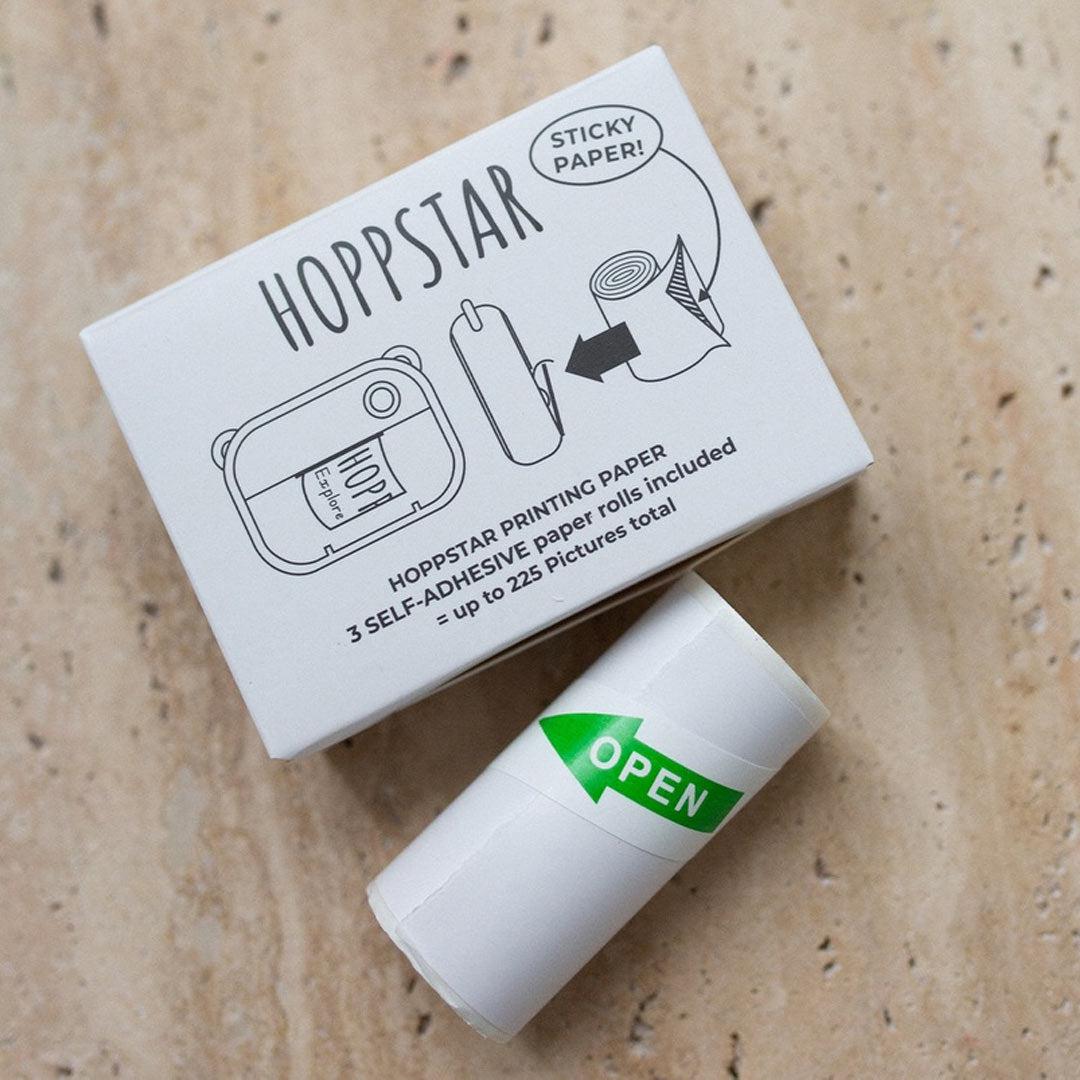  Hoppstar 3x Paper Rolls Refill Package Self-Adhesive、mySite、merchandisen