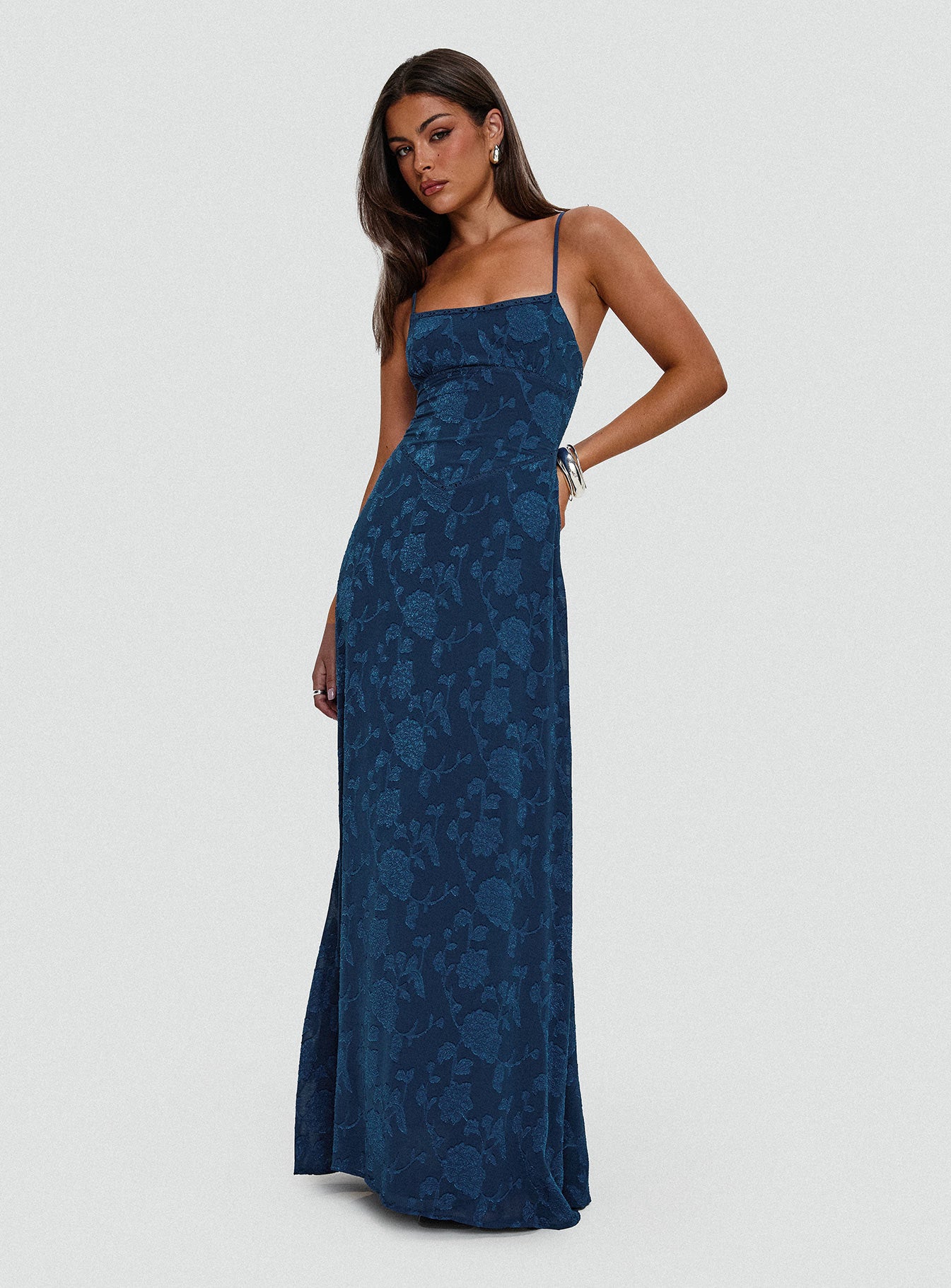 South Of France Maxi Dress Navy、mySite、solidvoid