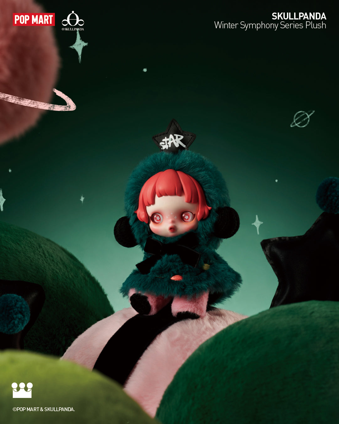  POP MART SKULLPANDA Winter Symphony Series Plush、mySite、greenlandpopulation