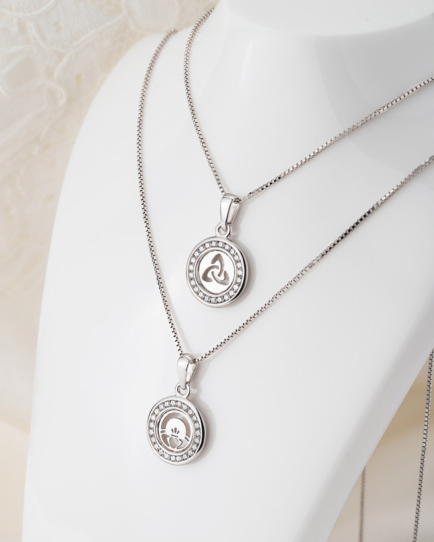 Sterling Silver Kids Cz Trinity Knot Pendant、mySite、botmansion