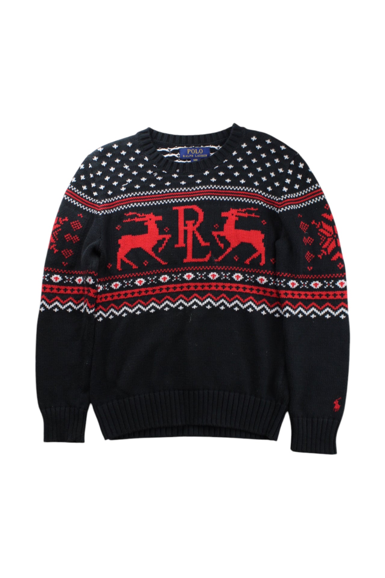 Polo Ralph Lauren Reindeer Knit Sweater 8Y、mySite、g9winljtr