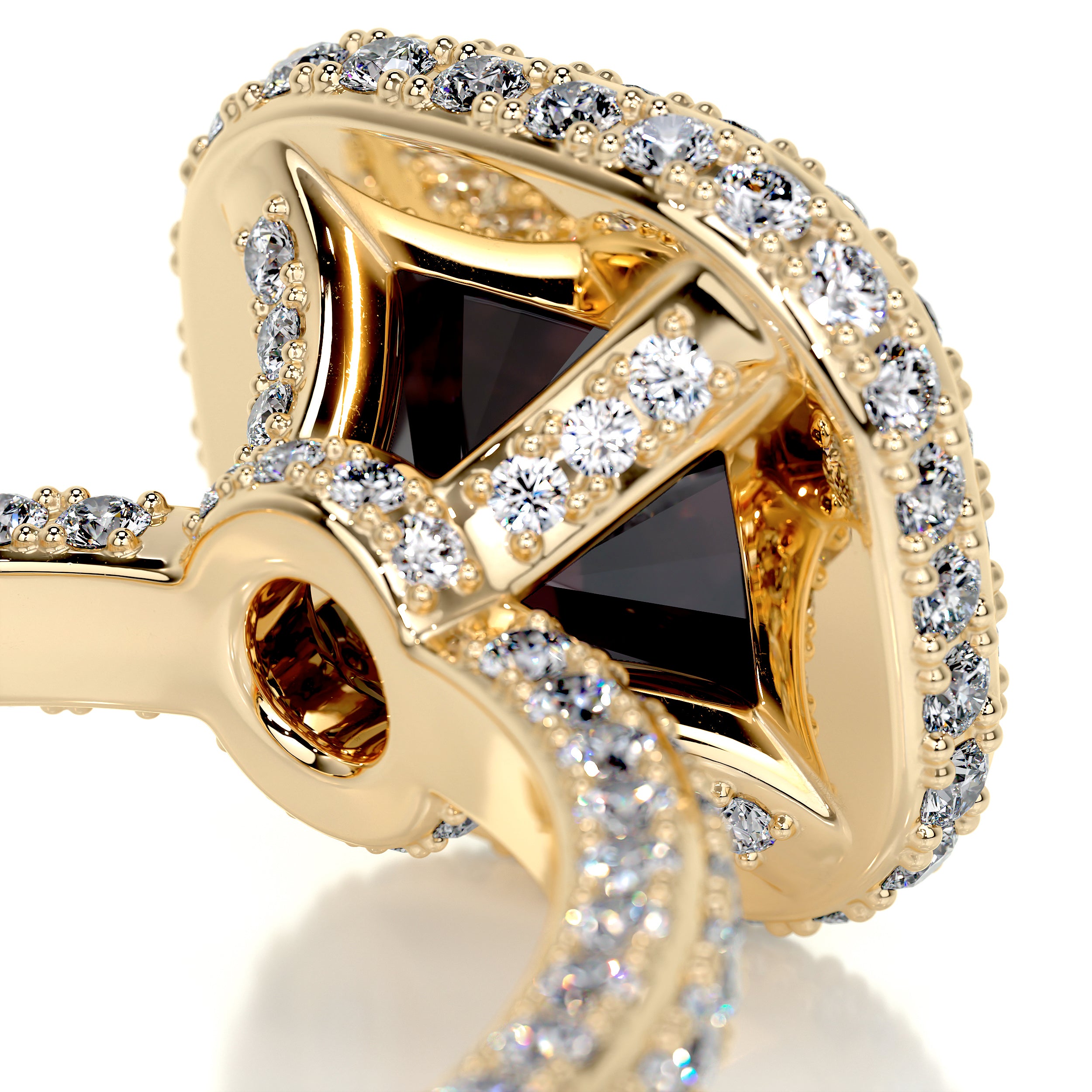 Kim Gemstone & Diamonds Ring (4 Carat) -18K Yellow Gold、mySite、hinf8tx79