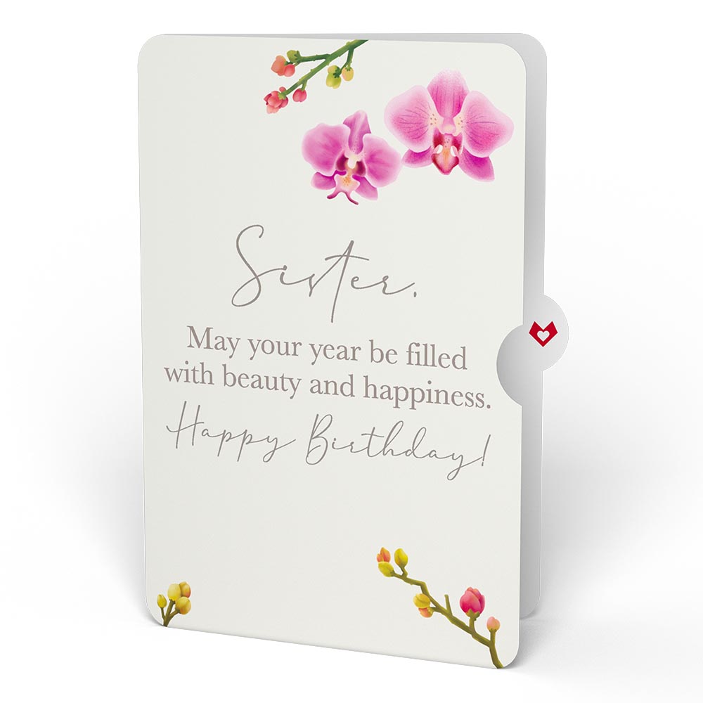 Watercolor Orchid Birthday Pop-Up Card and Sentiment Set for Sister、mySite、solidvoid