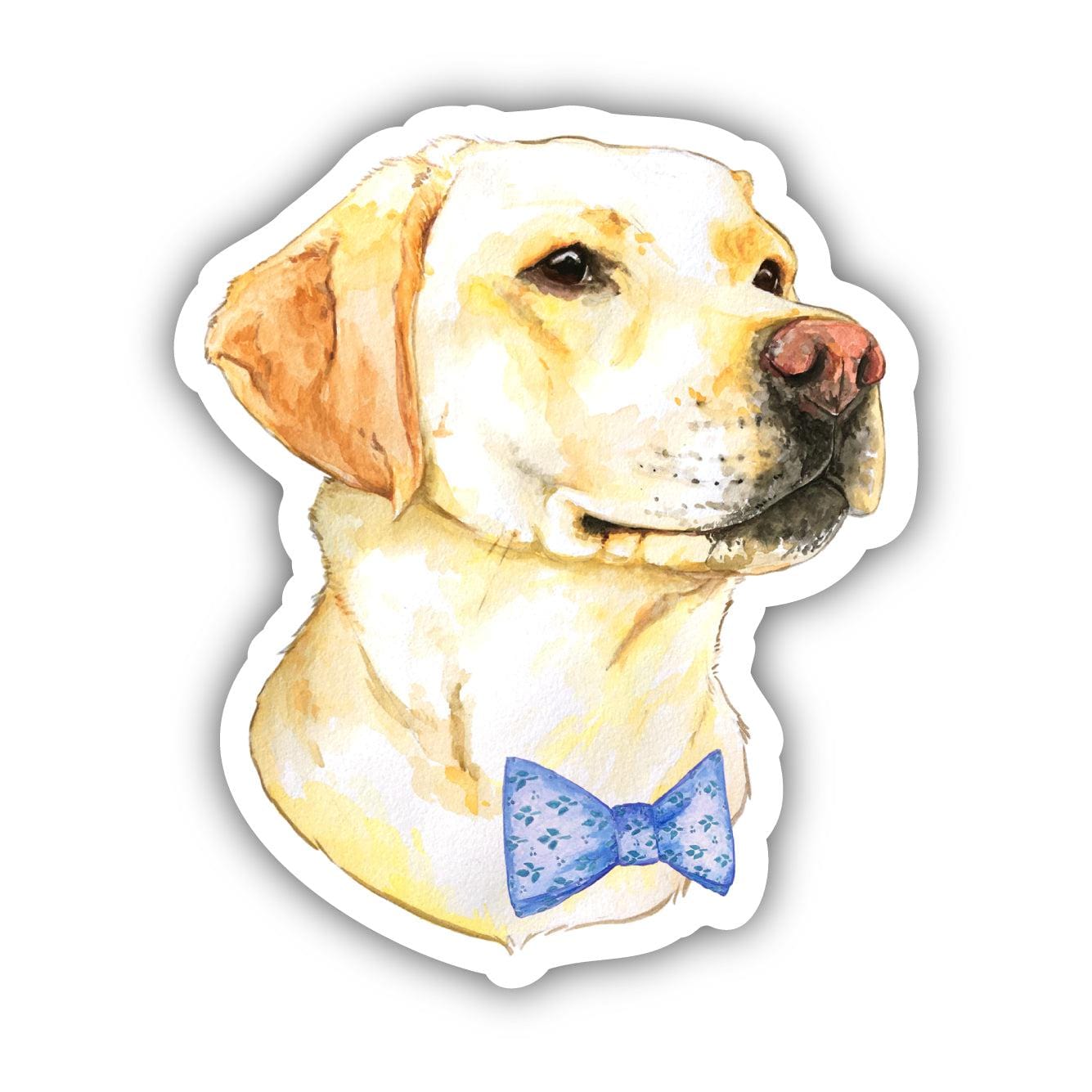  Yellow Lab With Bow Tie Sticker、mySite、elrpsem3k