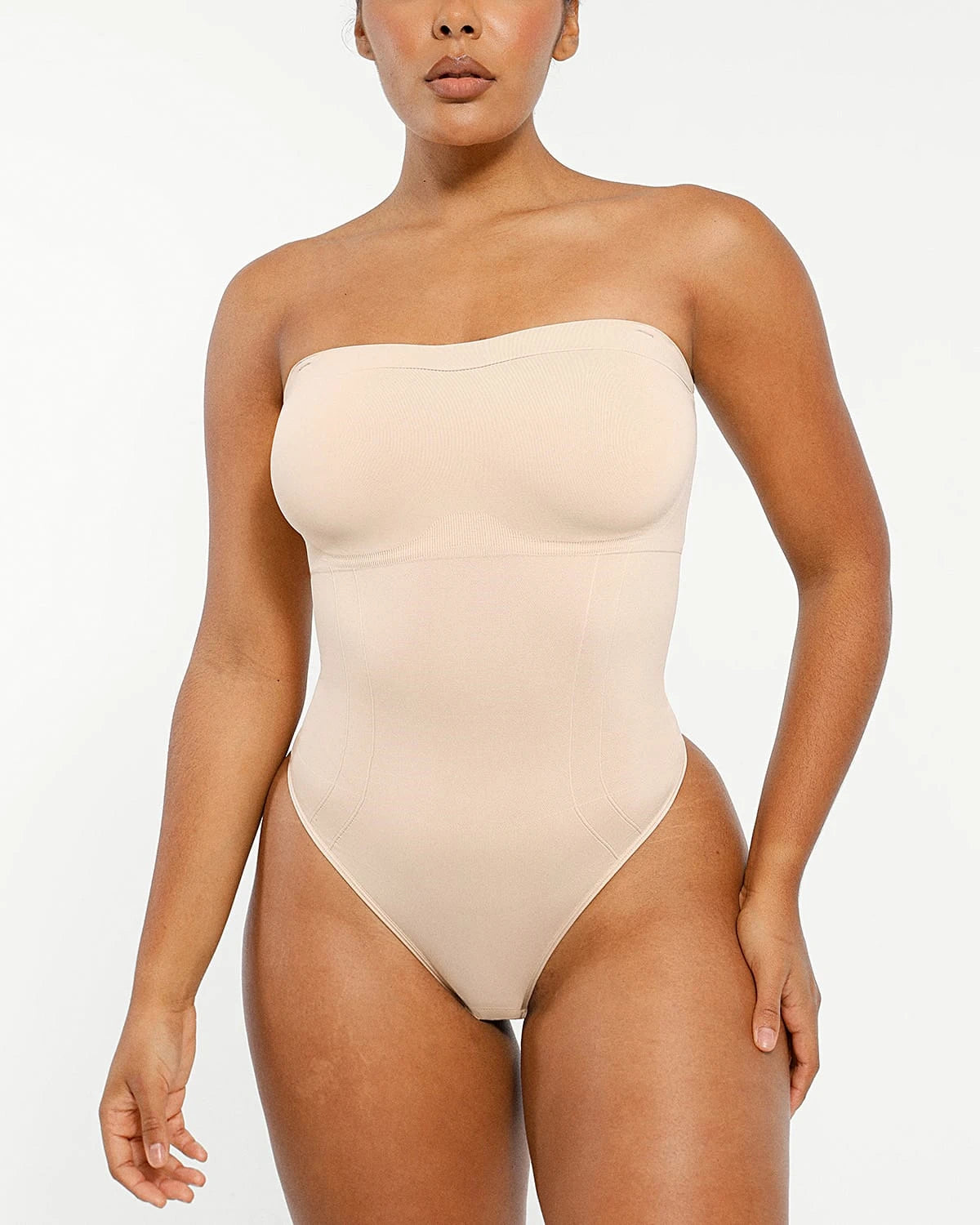 Seamless Sculpt Strapless Thong Bodysuit、mySite、bengalsvssteelers