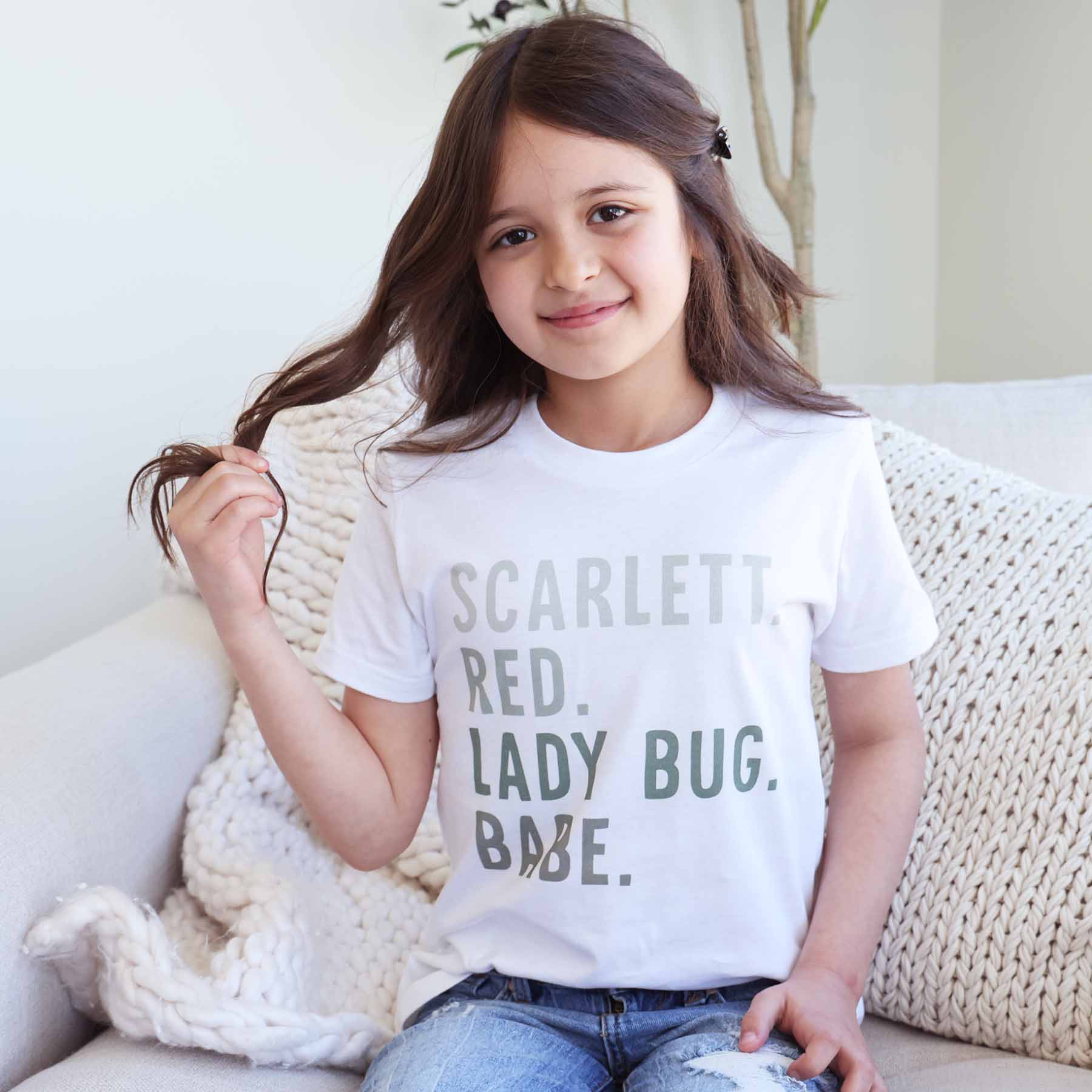  Personalized Green Nickname Color Block Kids Graphic Tee | White、mySite、layawaytickets