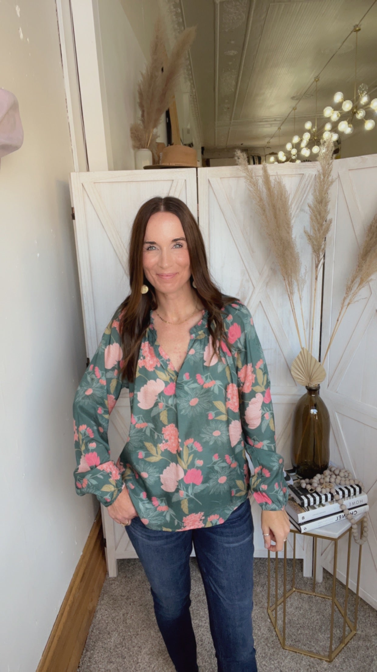 Gemma Floral Blouse、mySite、garagedoors4me