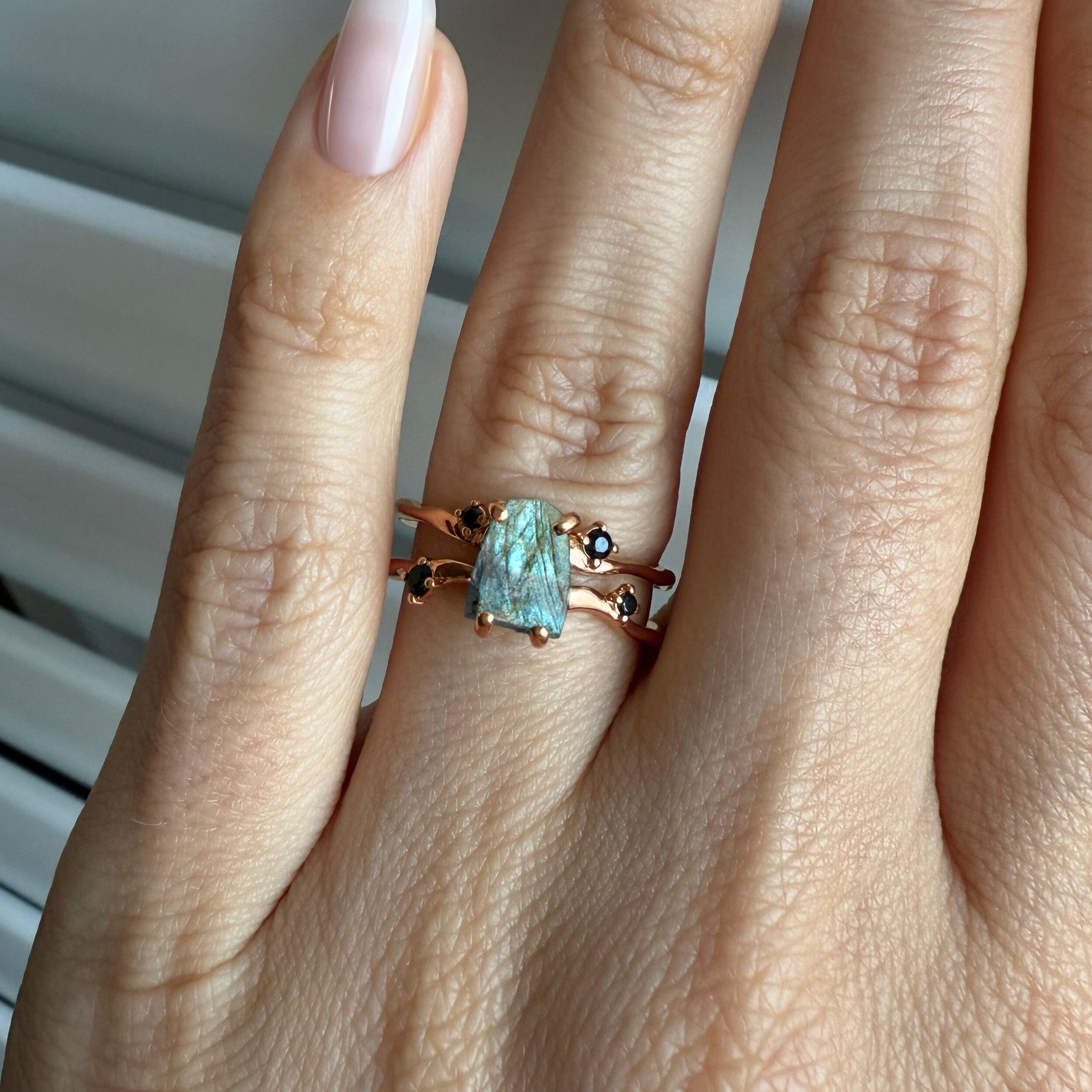 Raw Crystal Ring - Flow Labradorite、mySite、hinf8tx79