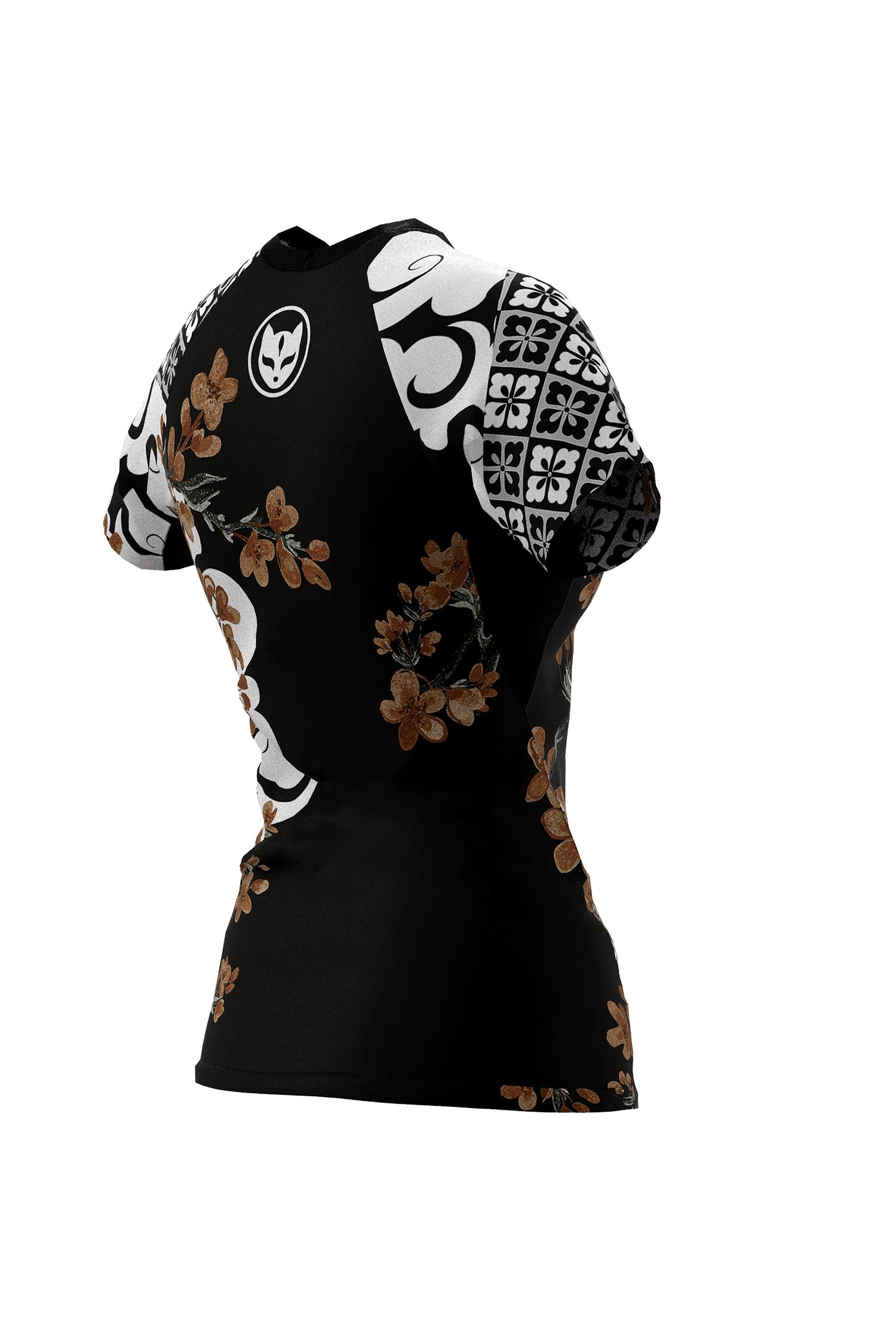 Women's Cherry Blossom Ranked Jiu Jitsu Rashguard - Short Sleeve、mySite、gigharbornorthrealestate