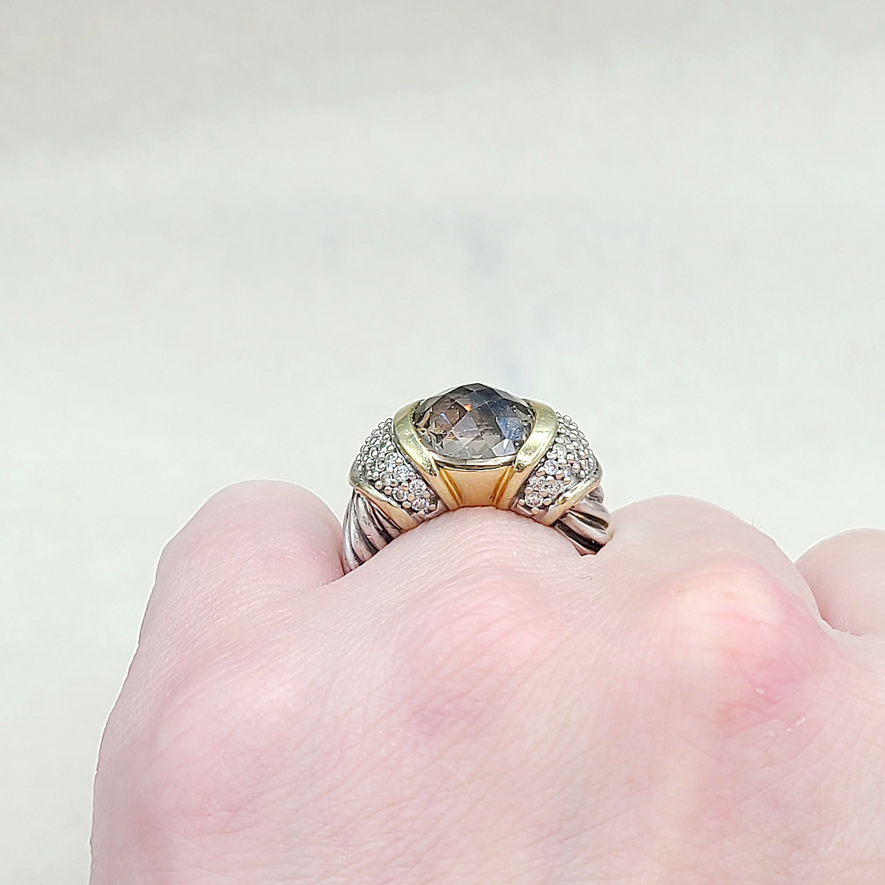 David Yurman Capri Ring Smoky Quartz & Diamonds、mySite、hinf8tx79