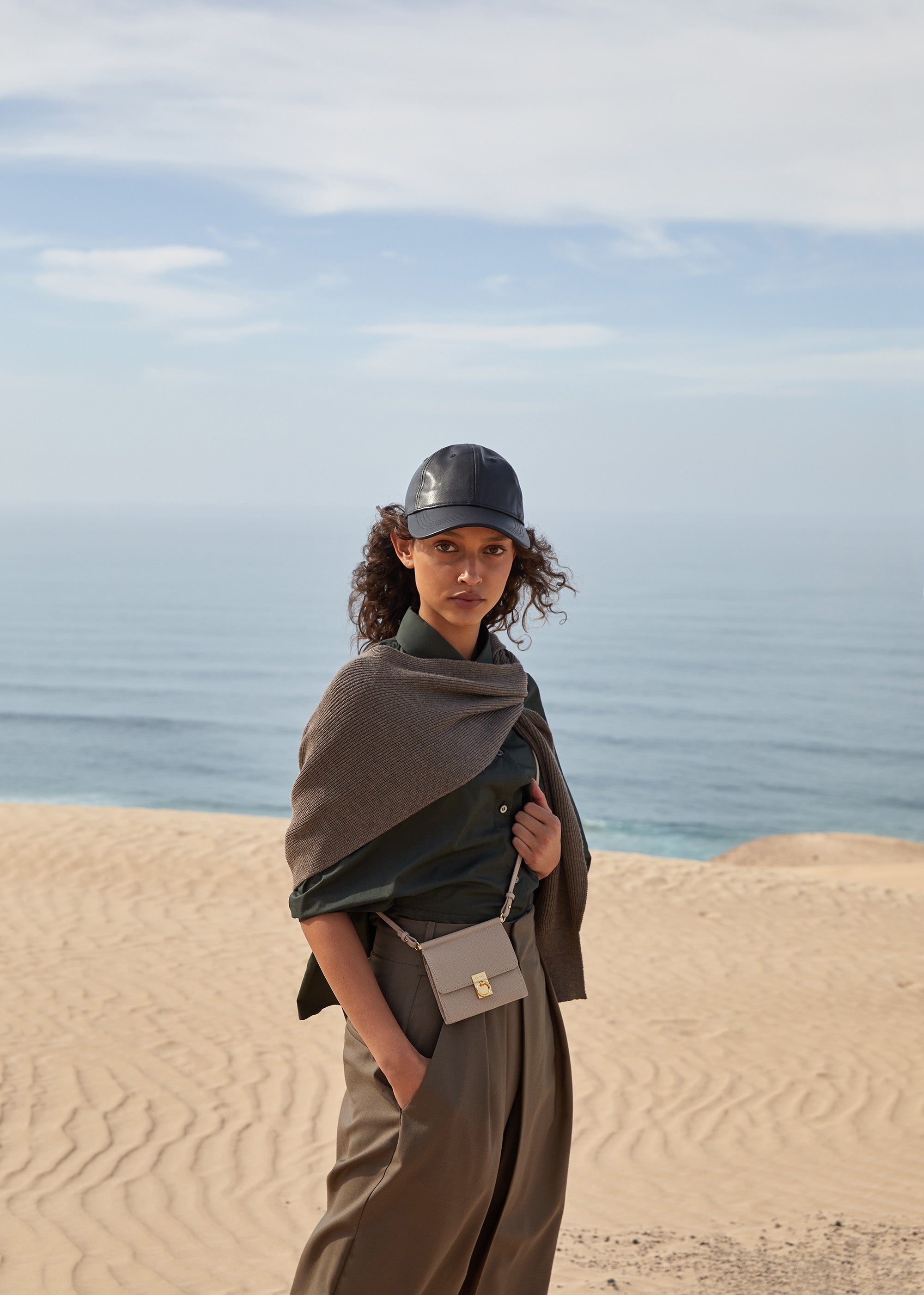 Portefeuille Num茅ro Sept Bandouli猫re - Taupe Grain茅、mySite、camillekostekn