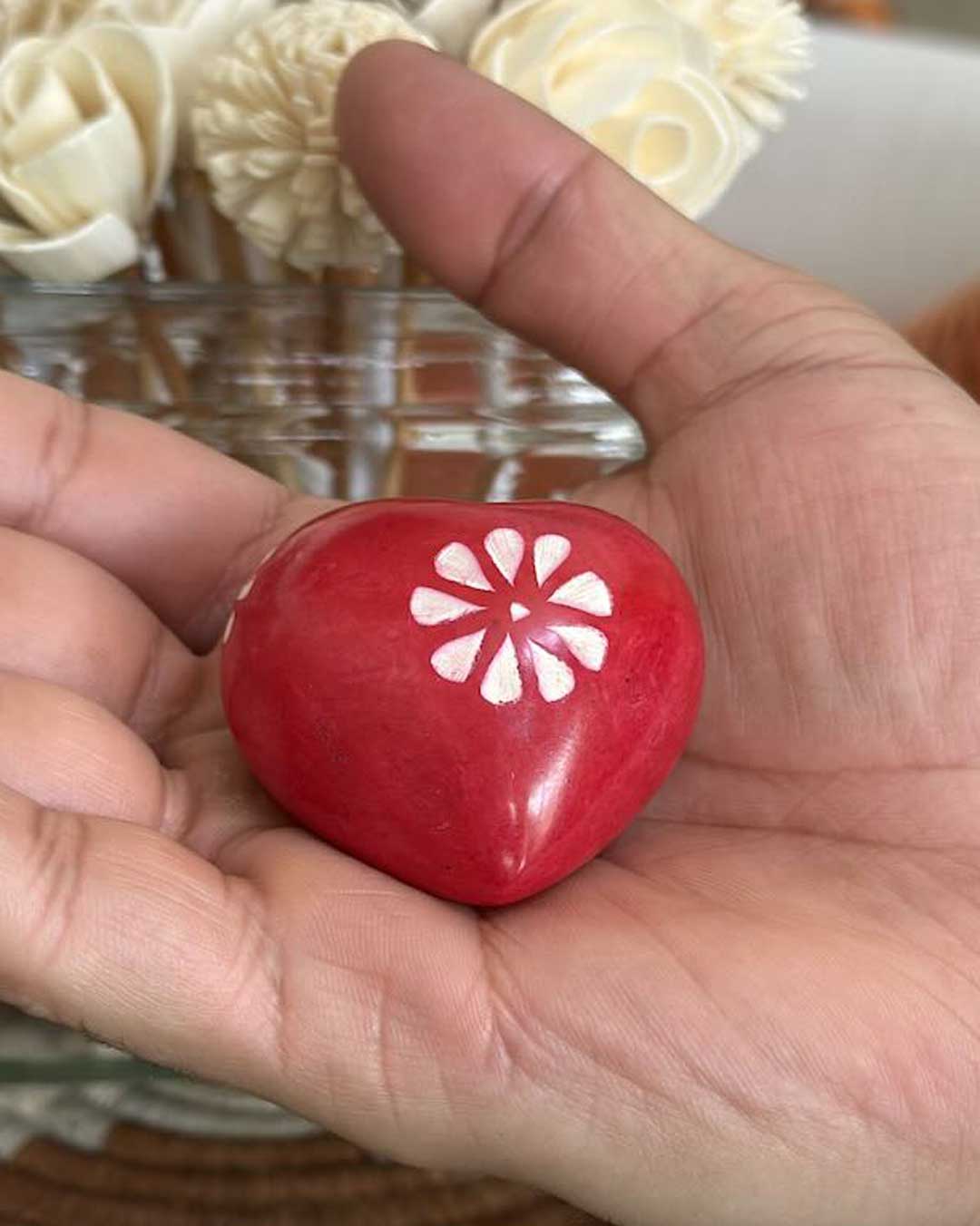 Red Soapstone Heart Set of 6、mySite、topwebapps