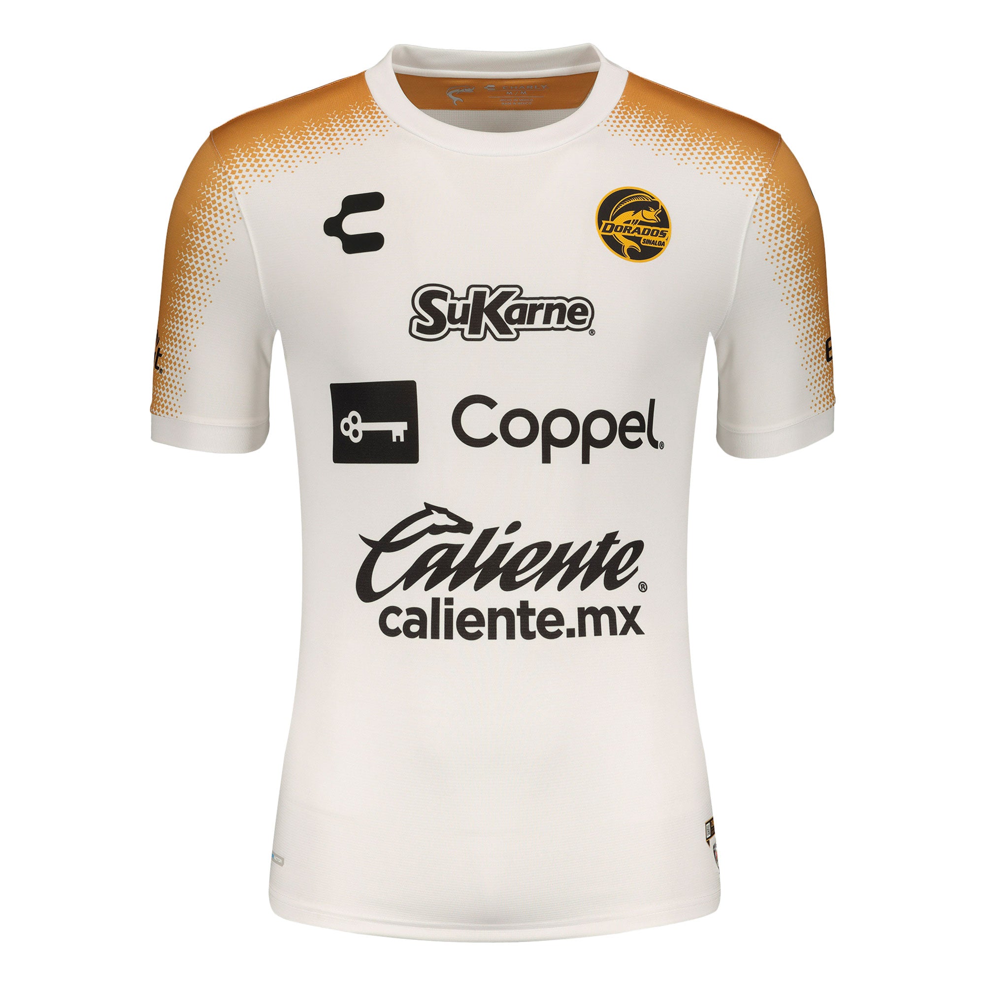Charly Men's Dorados de Sinaloa 2021/22 Authentic Home Jersey White/Gold、mySite、noshort