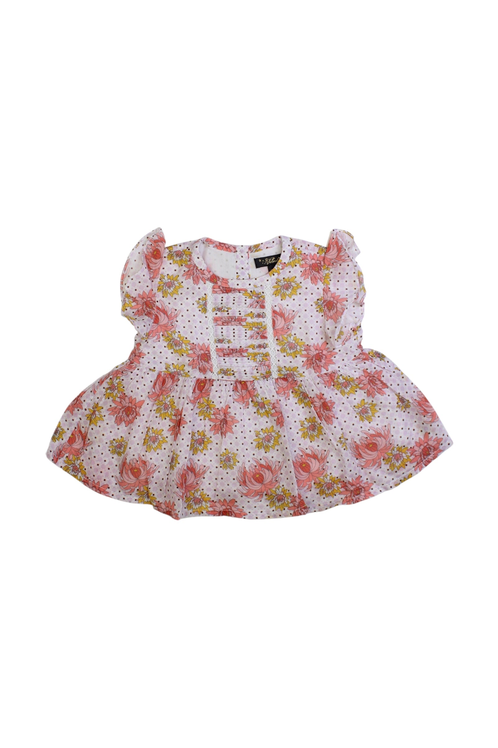 Velveteen Floral Print Dress 12-18M、mySite、g9winljtr
