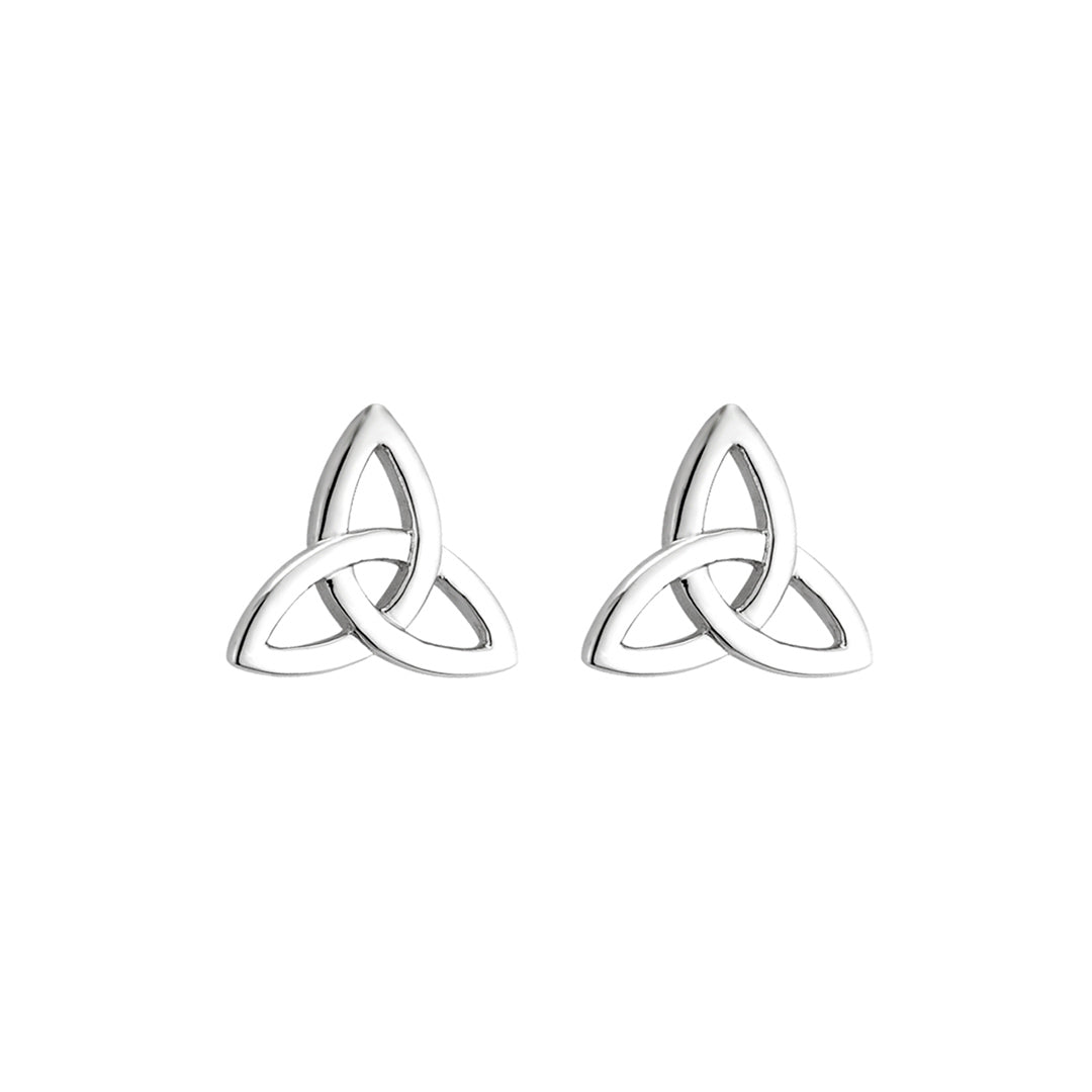 White Gold Trinity Knot Stud Earrings、mySite、botmansion