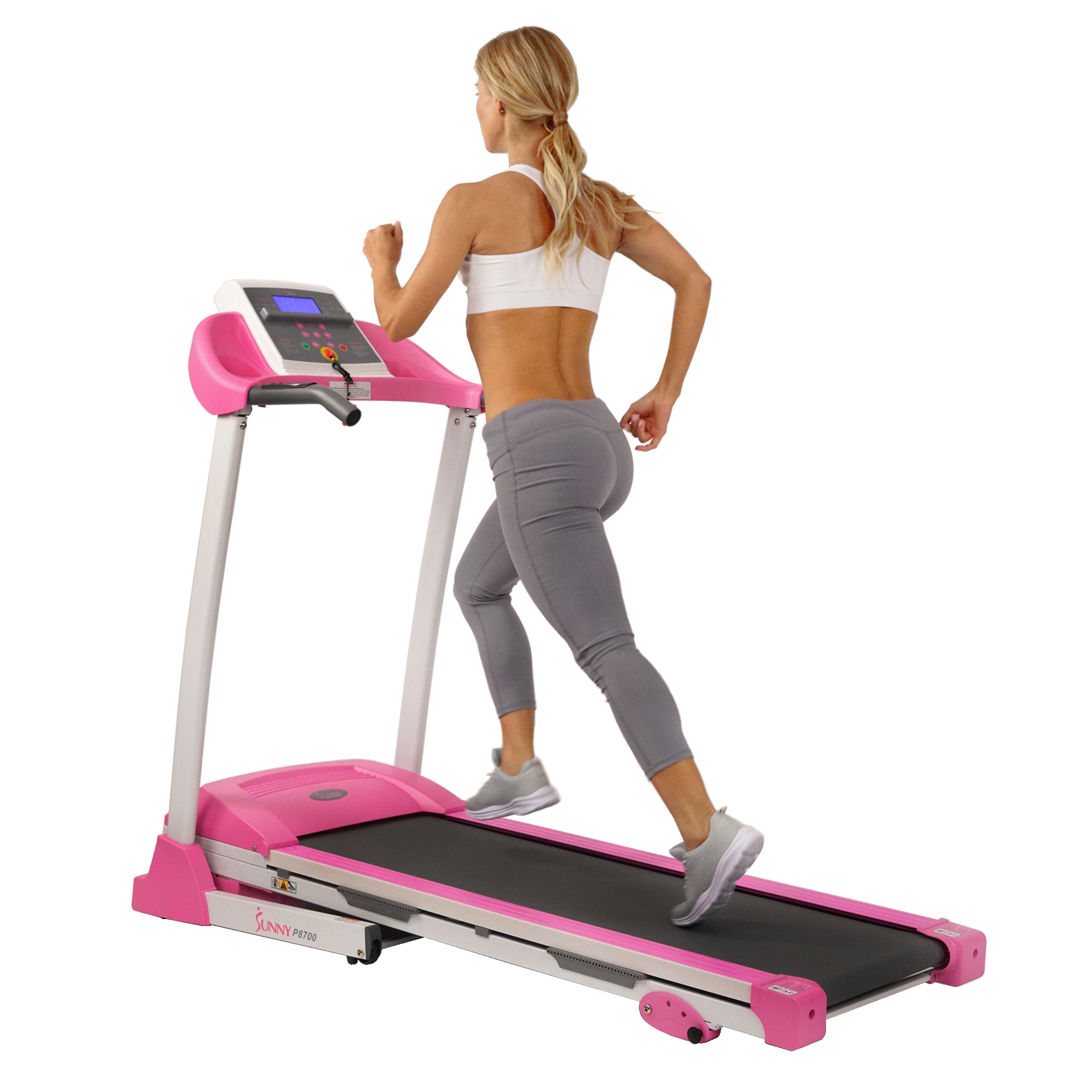  Pink Treadmill w/ Manual Incline and LCD Display、mySite、ghnorth