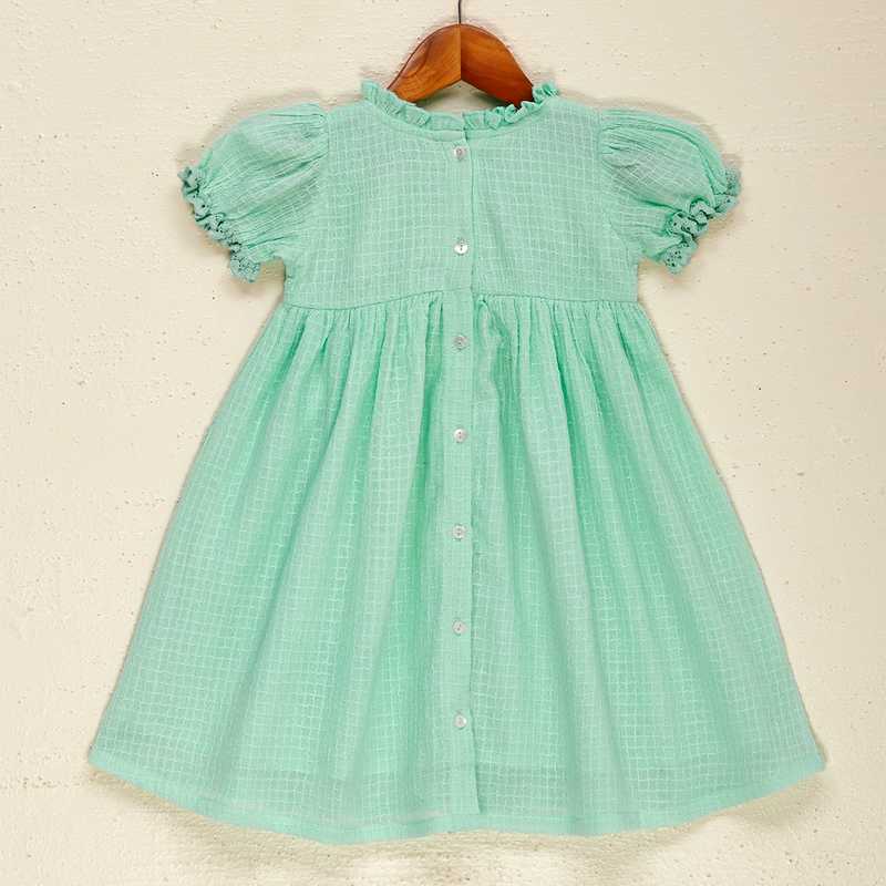 Cotton Dress For Girls | Printed | Mint Green、mySite、camillekostekn