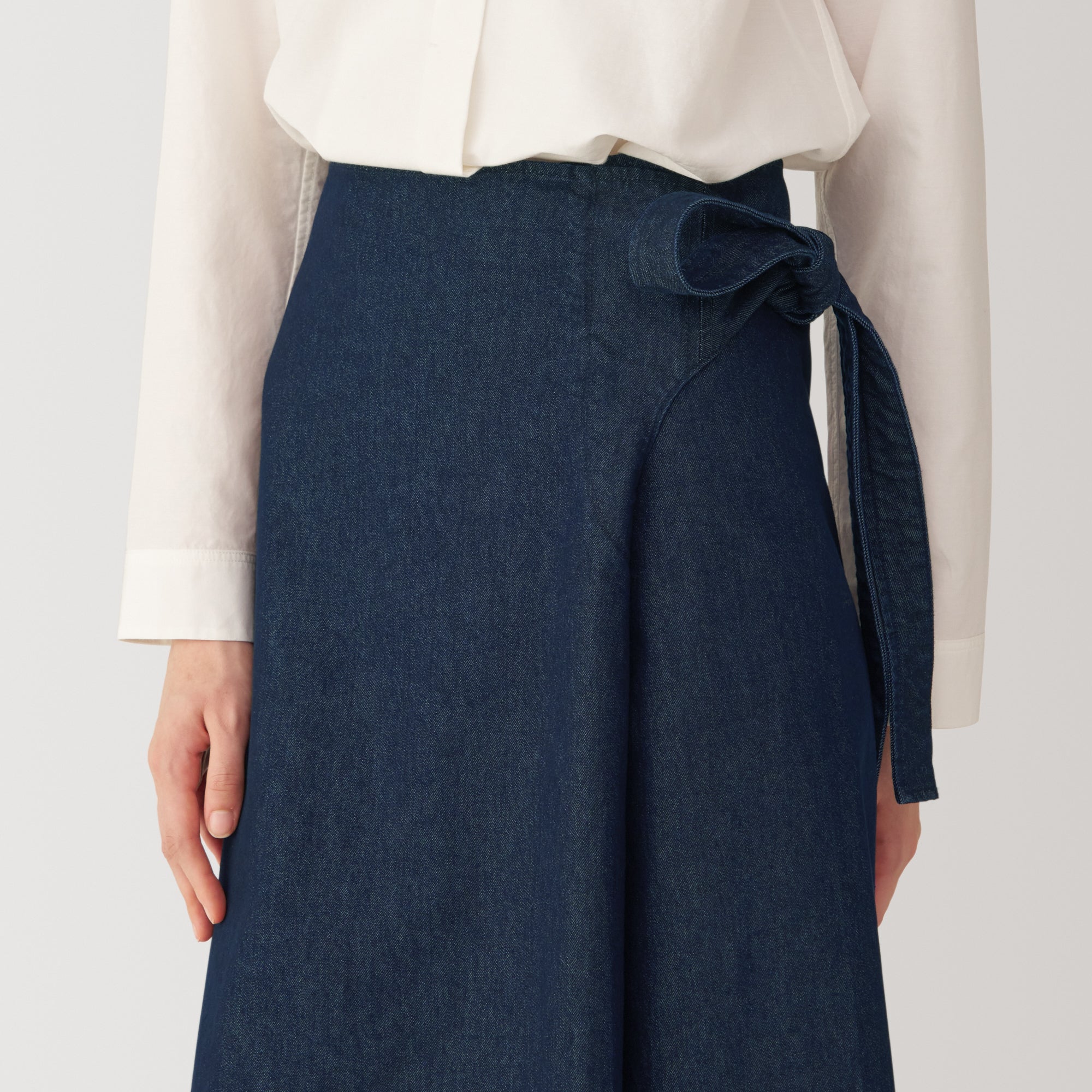  Labo Women's Washi Blend Denim Wrap-Around Skirt、mySite、sugarbowlscore