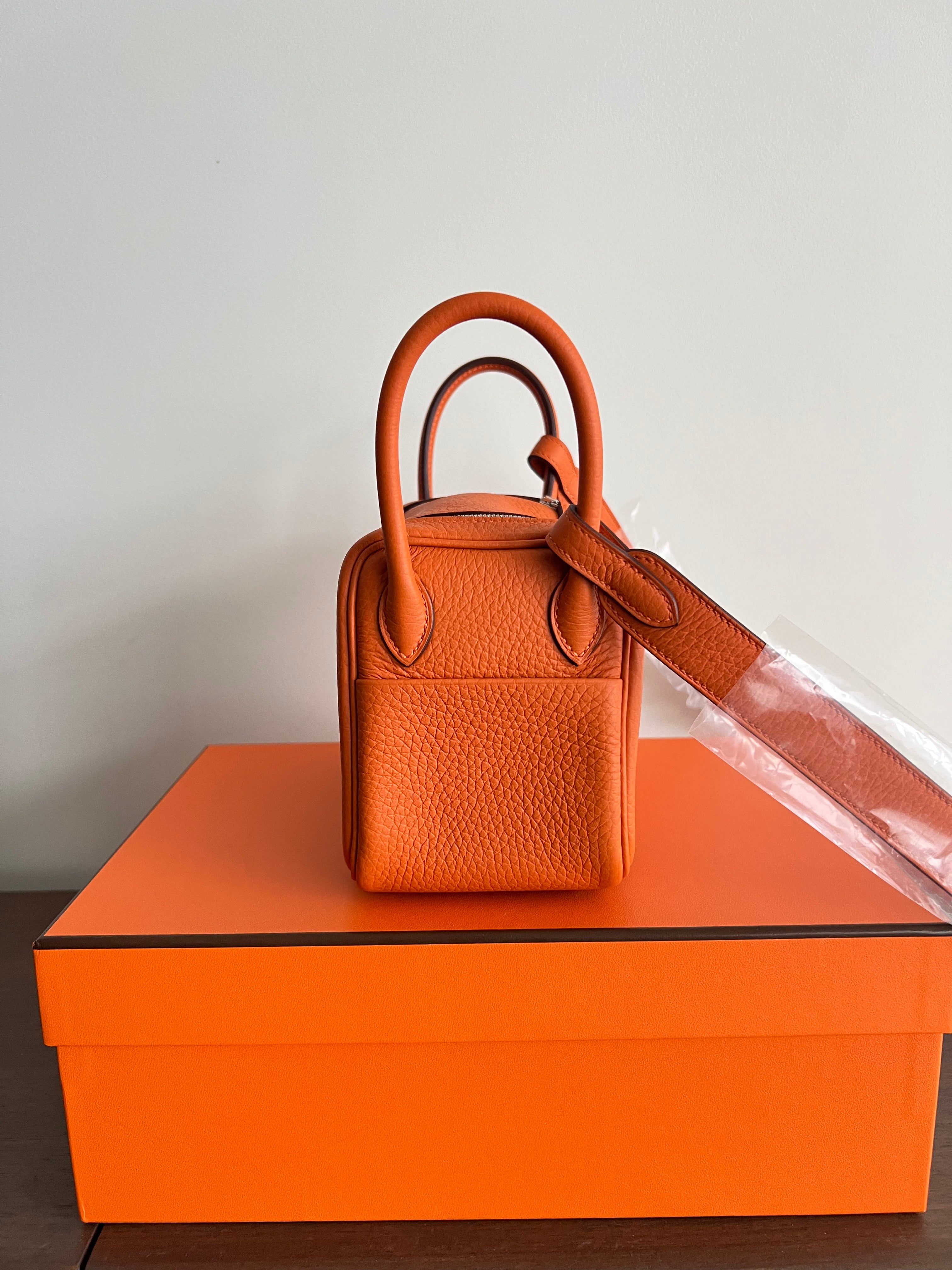 Hermès Mini Lindy Orange Clemence PHW、mySite、garminoutage.com