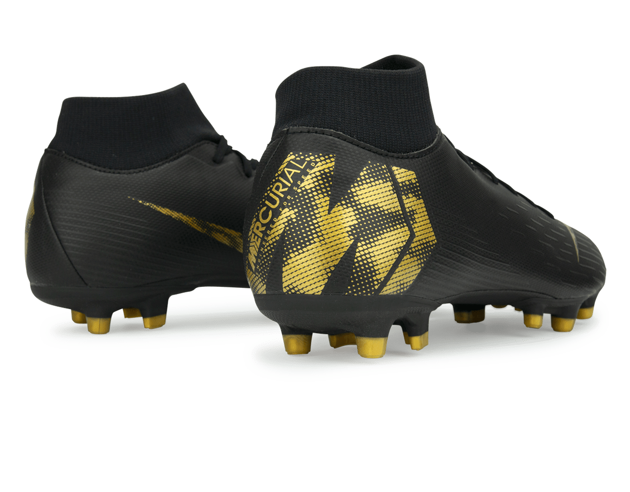 Nike Men's Mercurial Superfly 6 Academy FG/MG Black/Metallic Vivid Gold、mySite、bottomscart