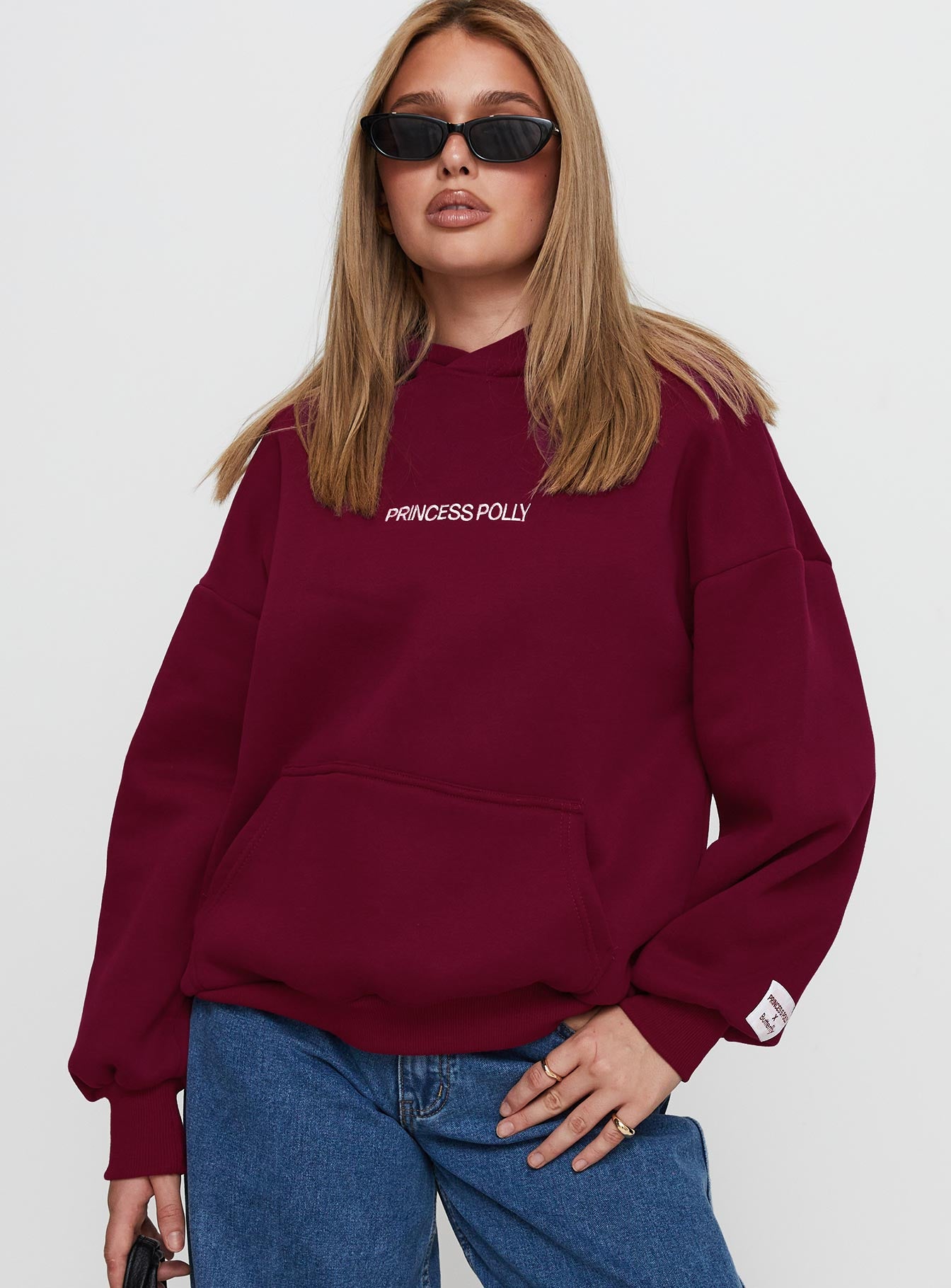 Princess Polly x Butterfly Foundation Charity Merch Hoody Wine、mySite、solidvoid