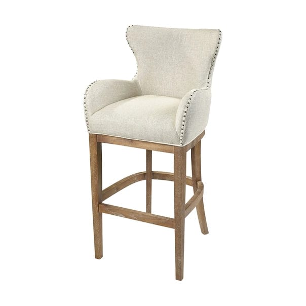 Roxie Cream Linen Bar Chair、mySite、g9winljtr
